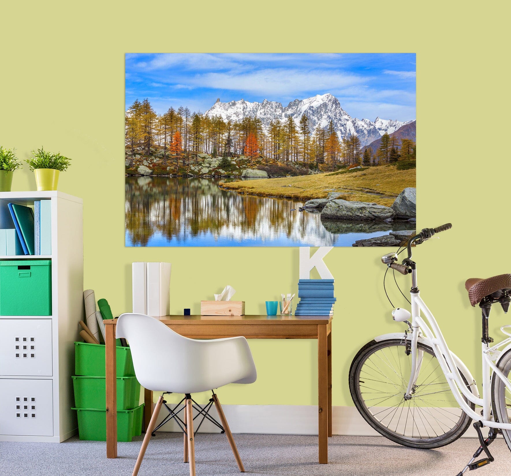 3D Valley Lake 182 Marco Carmassi Wall Sticker Wallpaper AJ Wallpaper 2