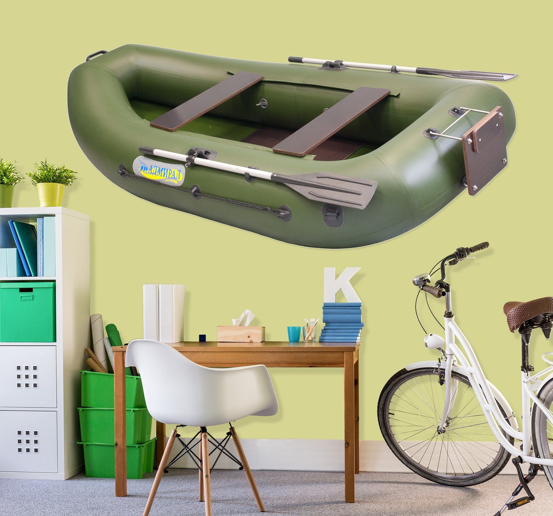 3D Rubber Boat 282 Vehicles Wallpaper AJ Wallpaper