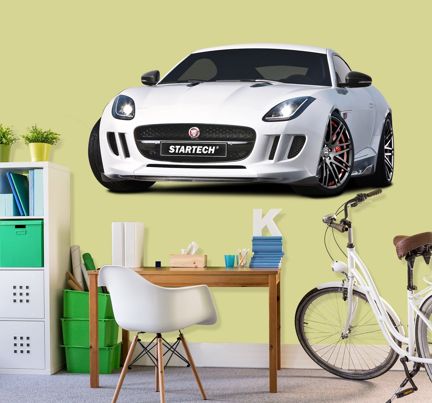 3D Jaguar White 0288 Vehicles Wallpaper AJ Wallpaper