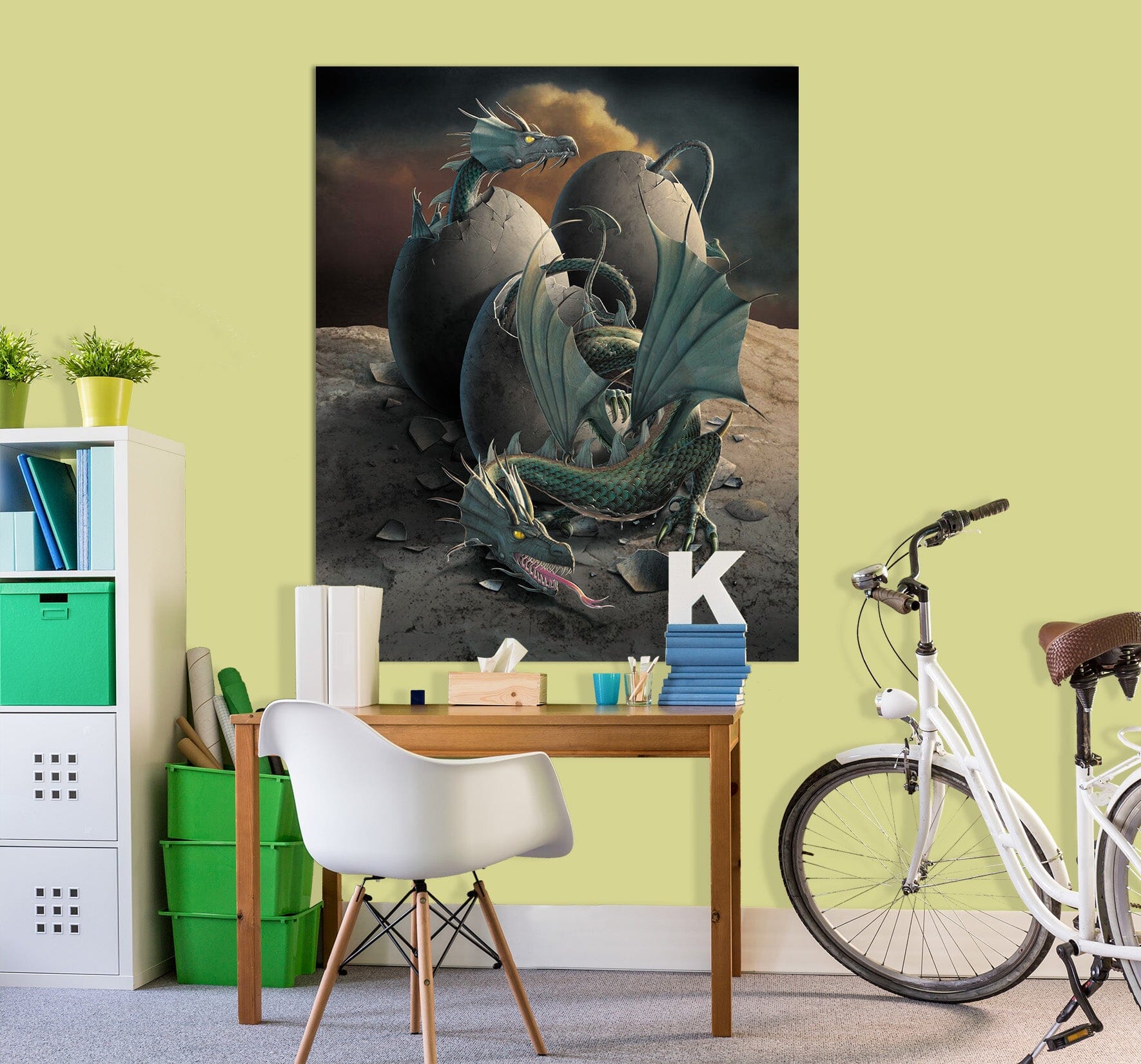 3D Dragon Offspring 033 Vincent Hie Wall Sticker Wallpaper AJ Wallpaper 2