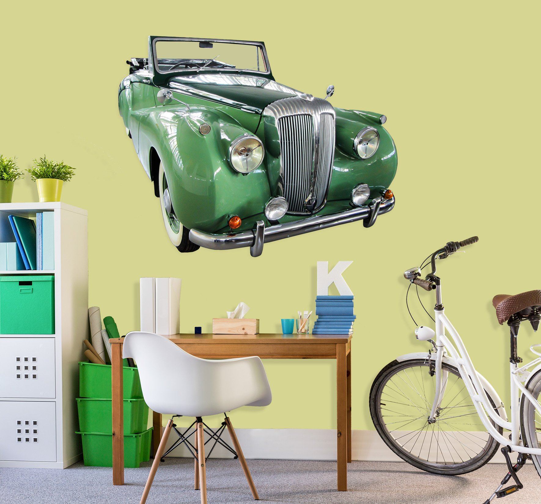 3D Traffic Green 0241 Vehicles Wallpaper AJ Wallpaper