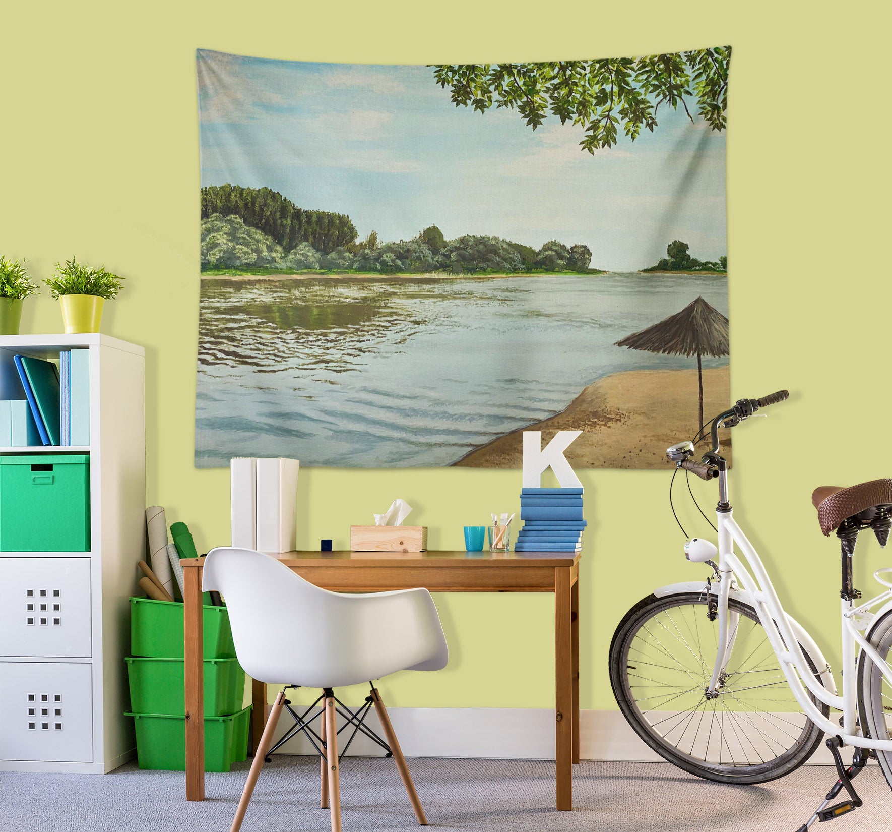 3D Seaside River 865 Marina Zotova Tapestry Hanging Cloth Hang