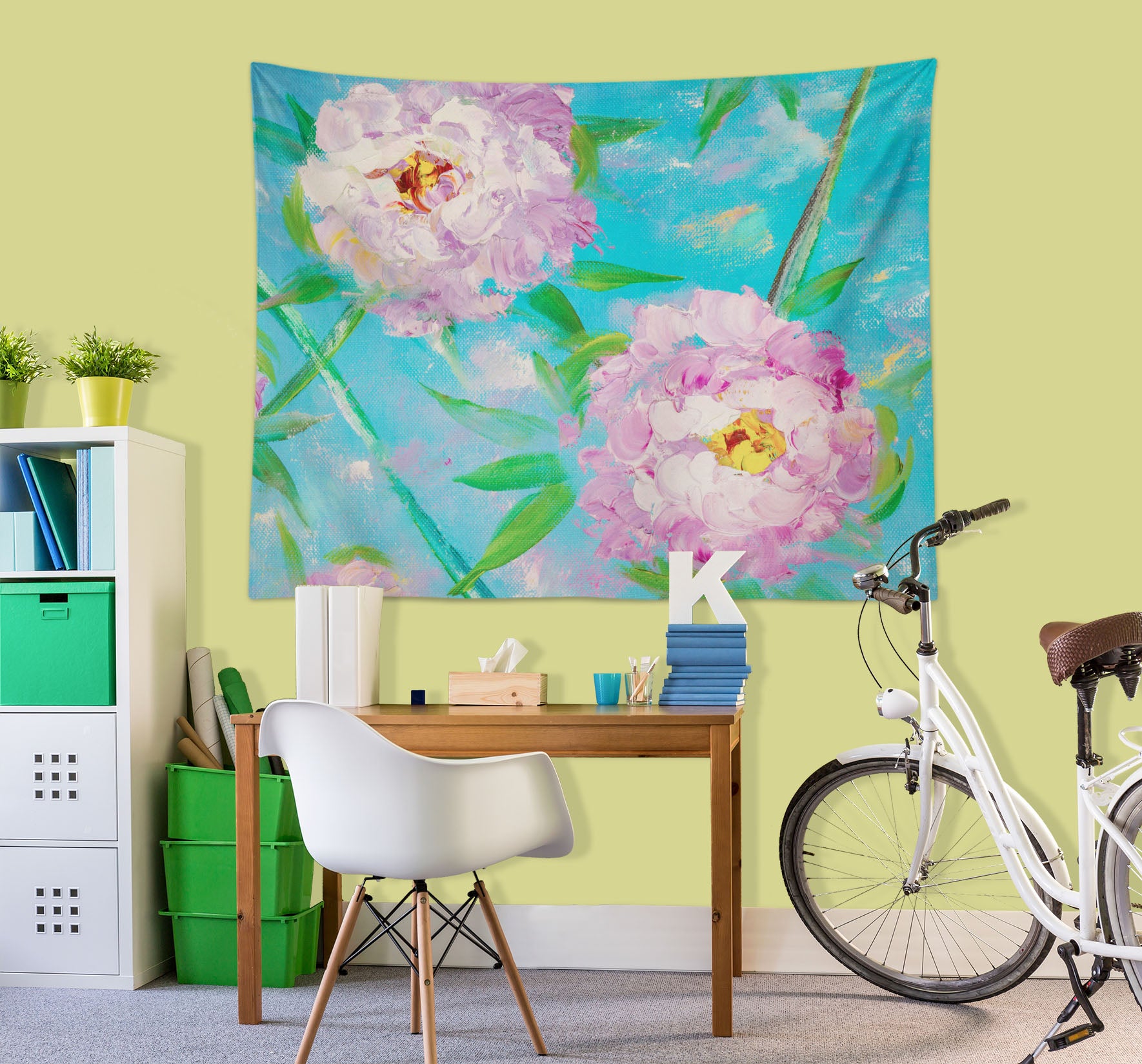 3D Pink Peony 3637 Skromova Marina Tapestry Hanging Cloth Hang
