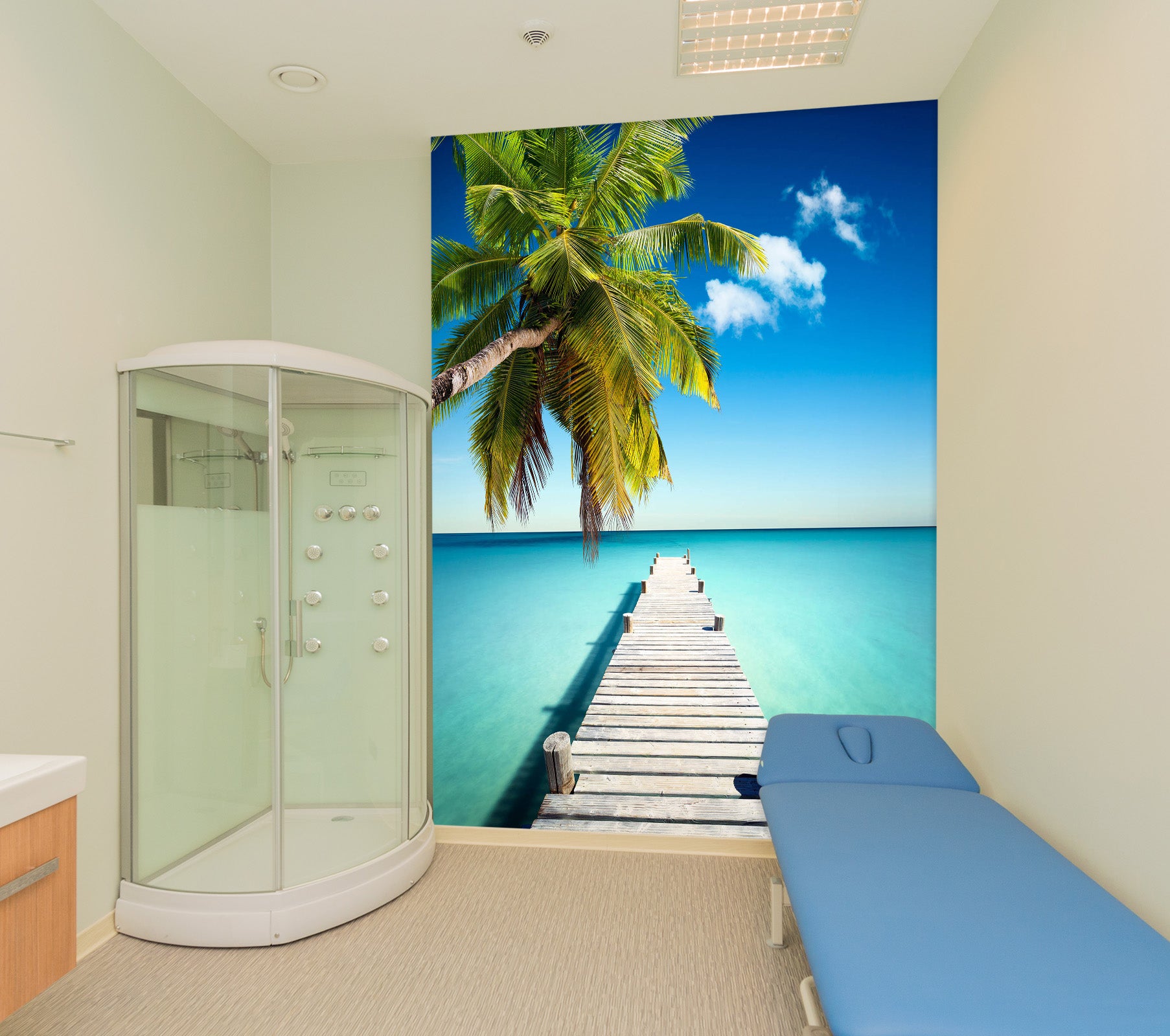 3D Seascape Bridge 016 Wall Murals