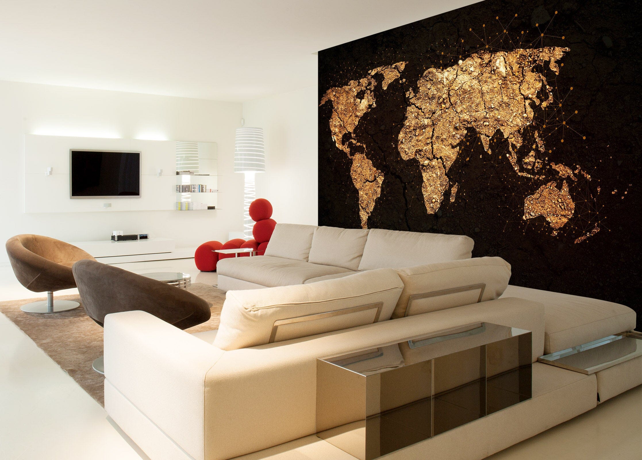 3D Golden Art 2059 World Map Wall Murals Wallpaper AJ Wallpaper 2