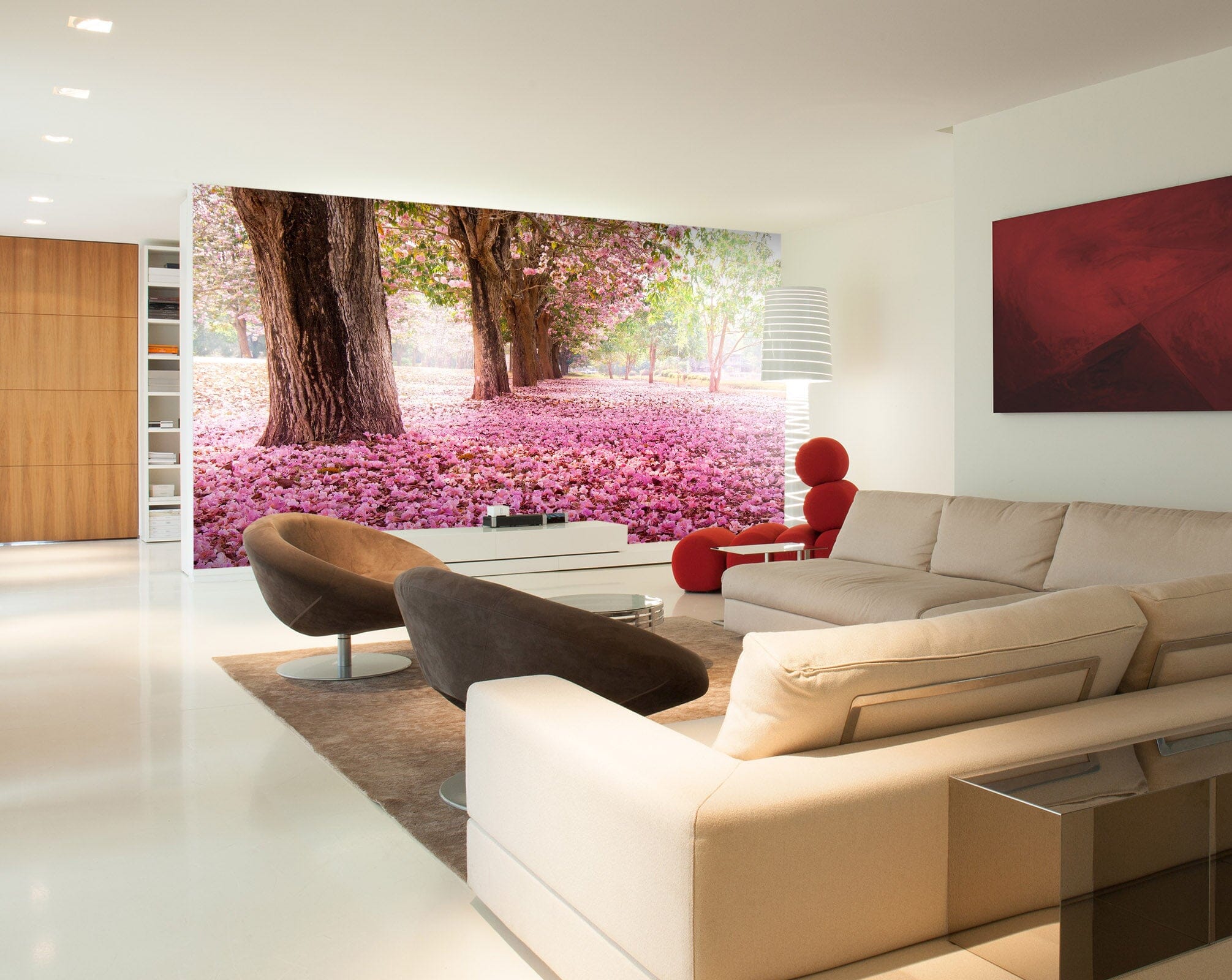 3D Pink Cherry Tree 134 Wall Murals Wallpaper AJ Wallpaper 2