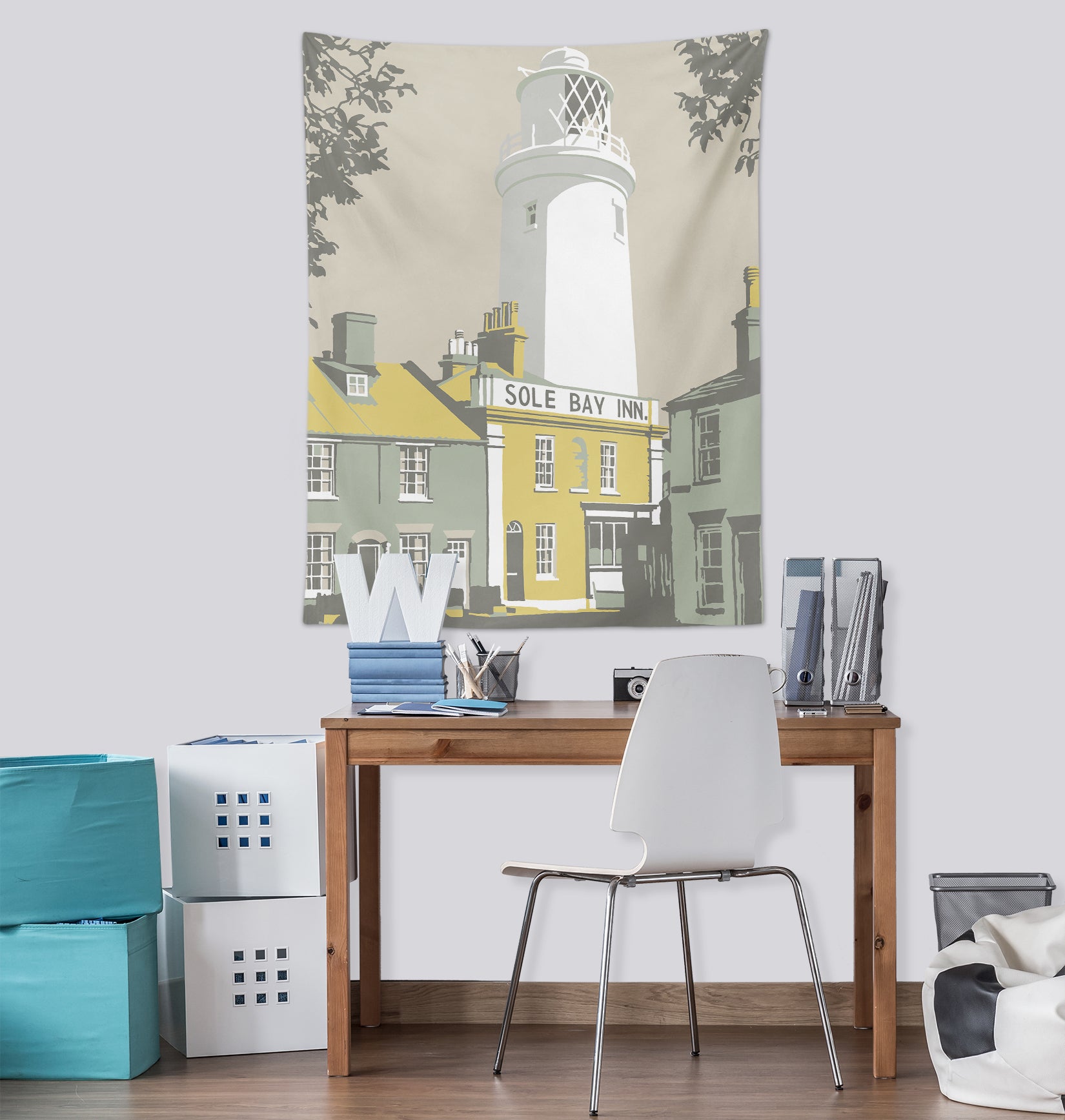 3D House Building 5375 Steve Read Tapestry Hanging Cloth Hang