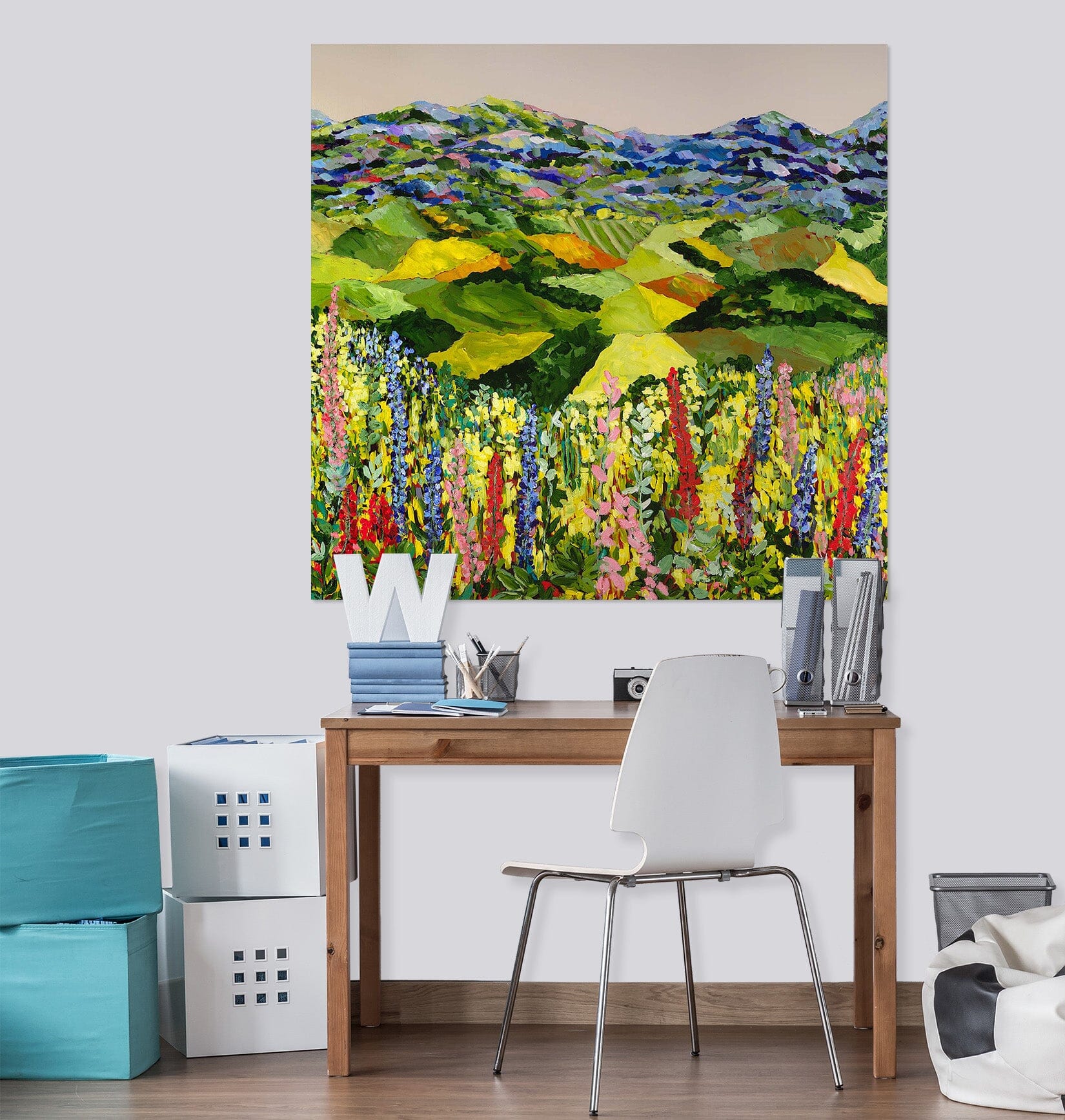 3D Colored Flowers 143 Allan P. Friedlander Wall Sticker Wallpaper AJ Wallpaper 2
