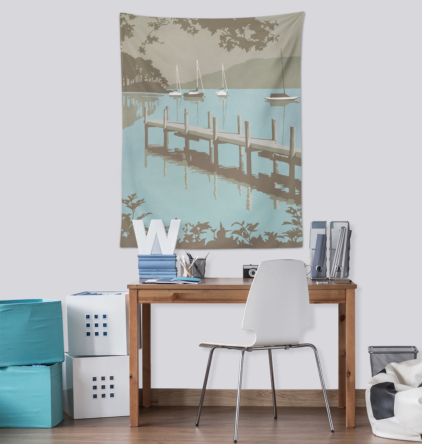 3D Pier Sea 5396 Steve Read Tapestry Hanging Cloth Hang