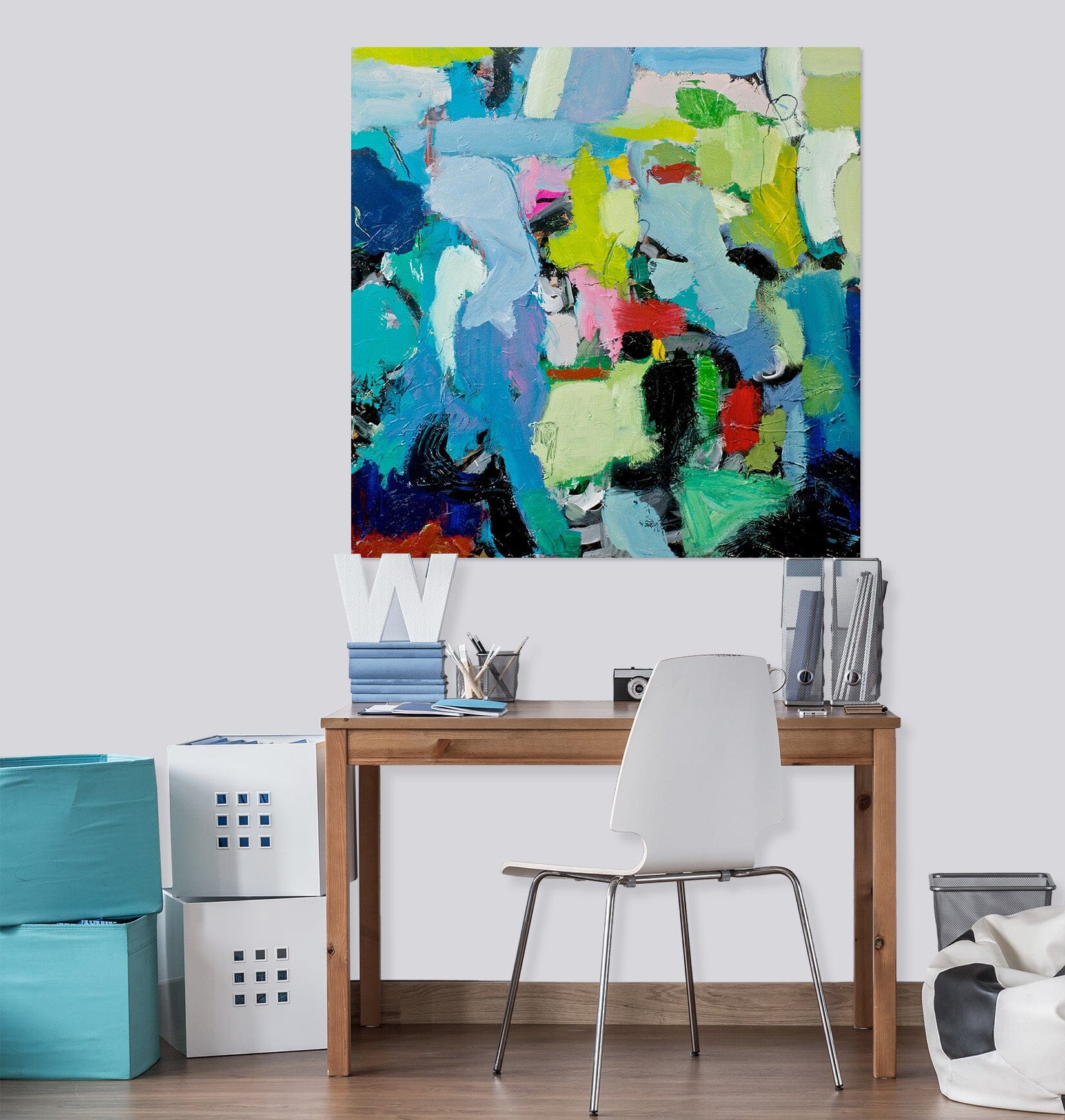 3D Blue Flowers 180 Allan P. Friedlander Wall Sticker Wallpaper AJ Wallpaper 2