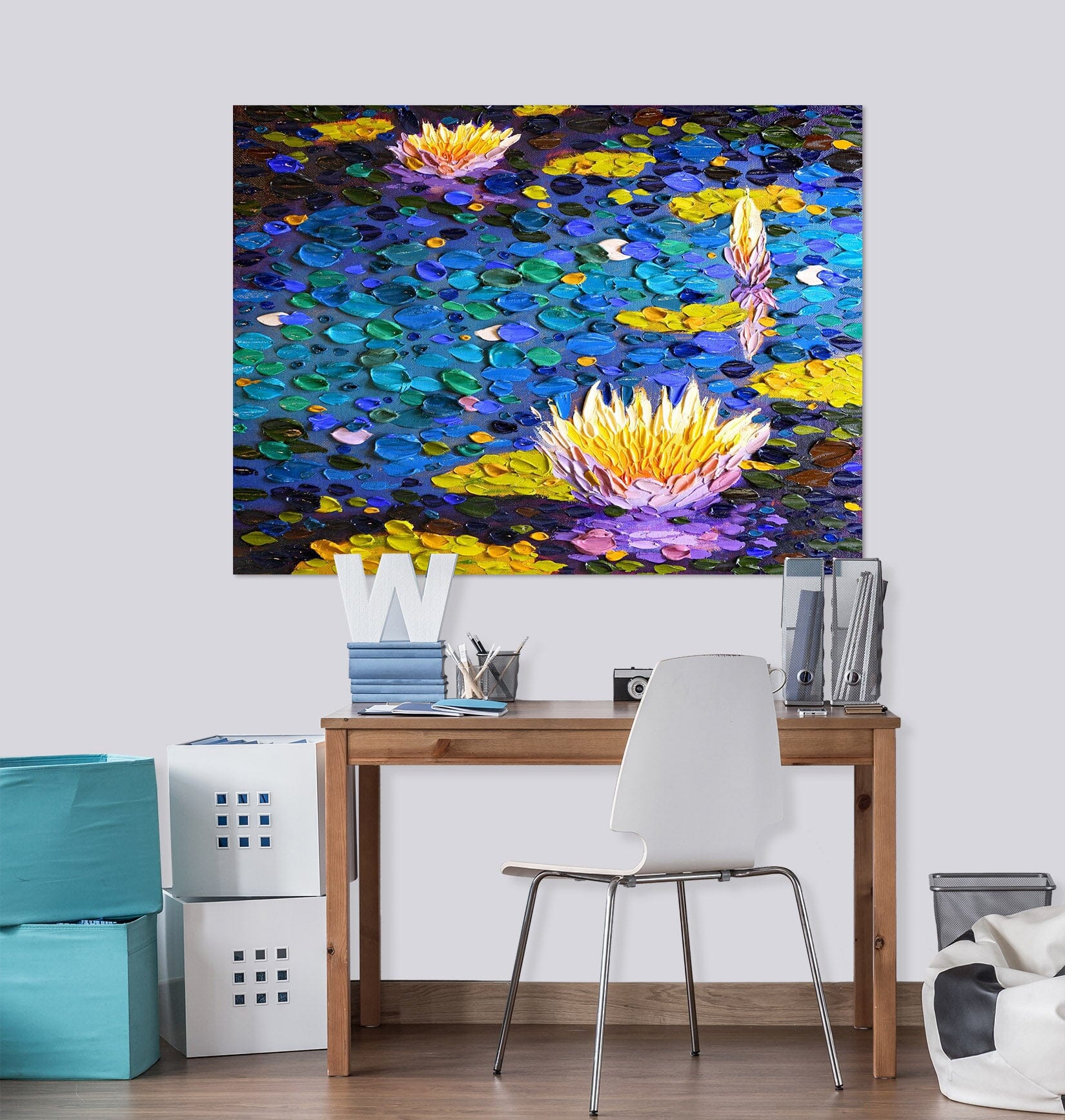 3D Lotus Light 028 Dena Tollefson Wall Sticker Wallpaper AJ Wallpaper 2