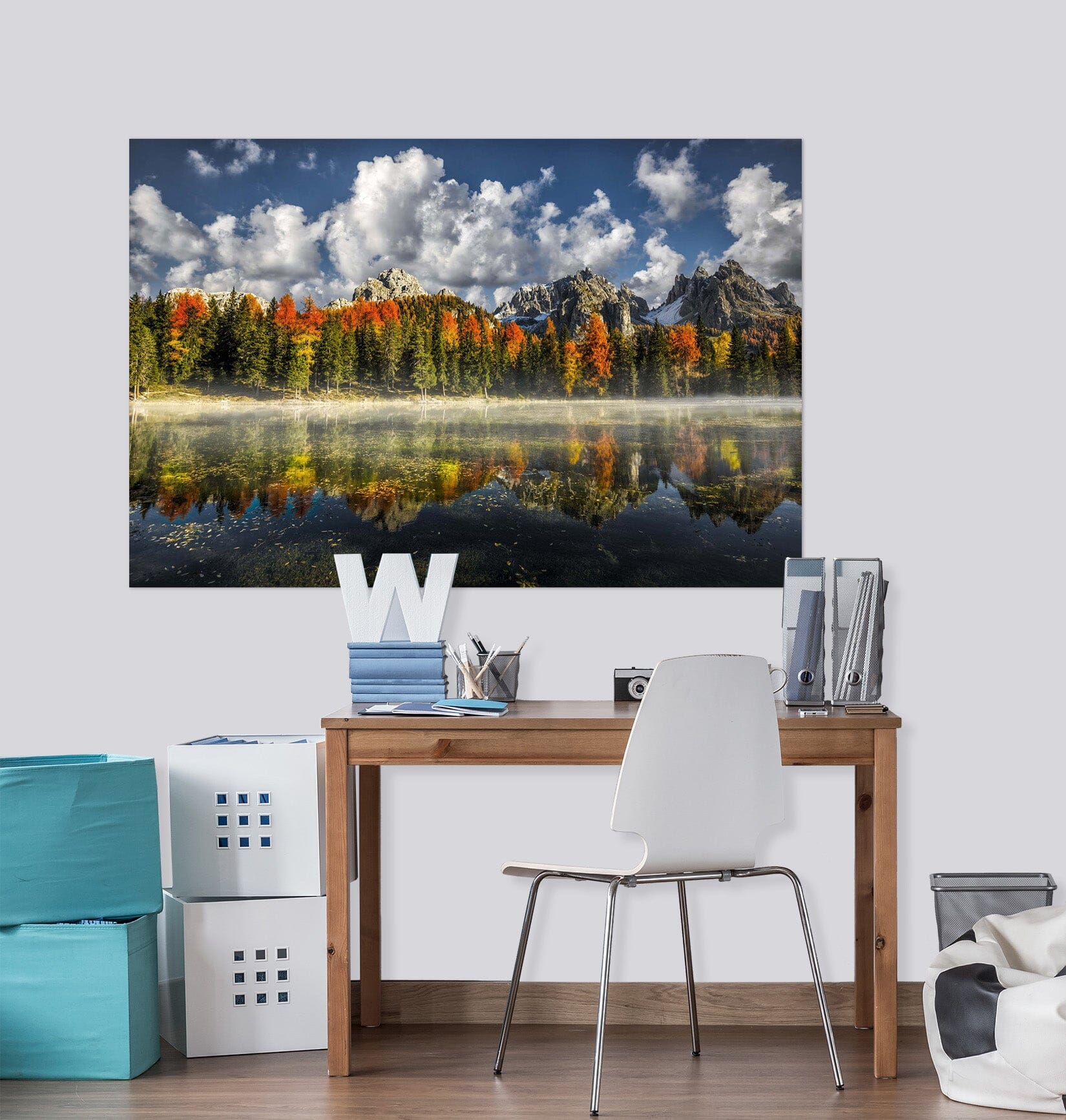 3D Valley Lake 181 Marco Carmassi Wall Sticker Wallpaper AJ Wallpaper 2