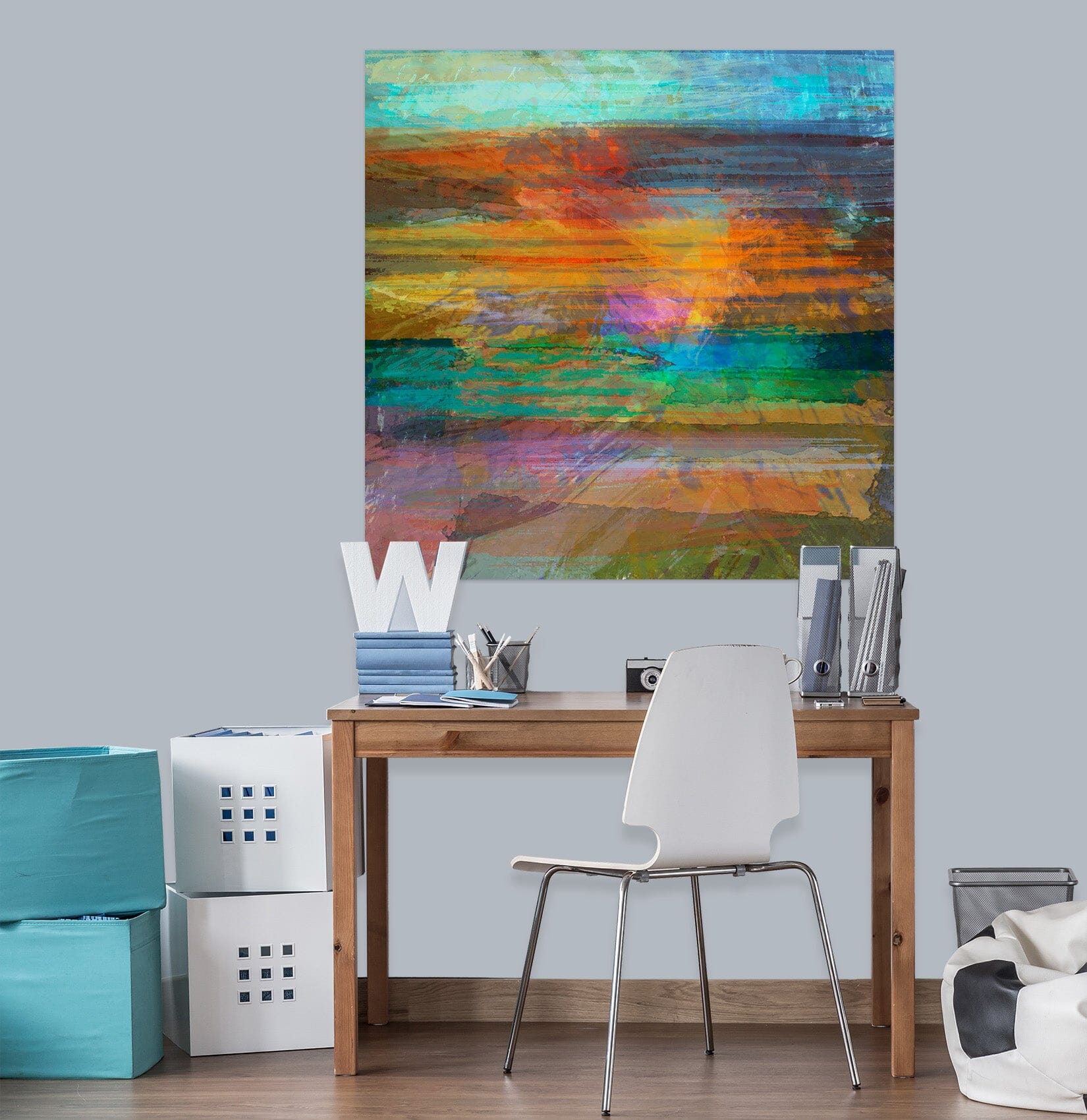 3D Colorful Lake 032 Michael Tienhaara Wall Sticker Wallpaper AJ Wallpaper 2