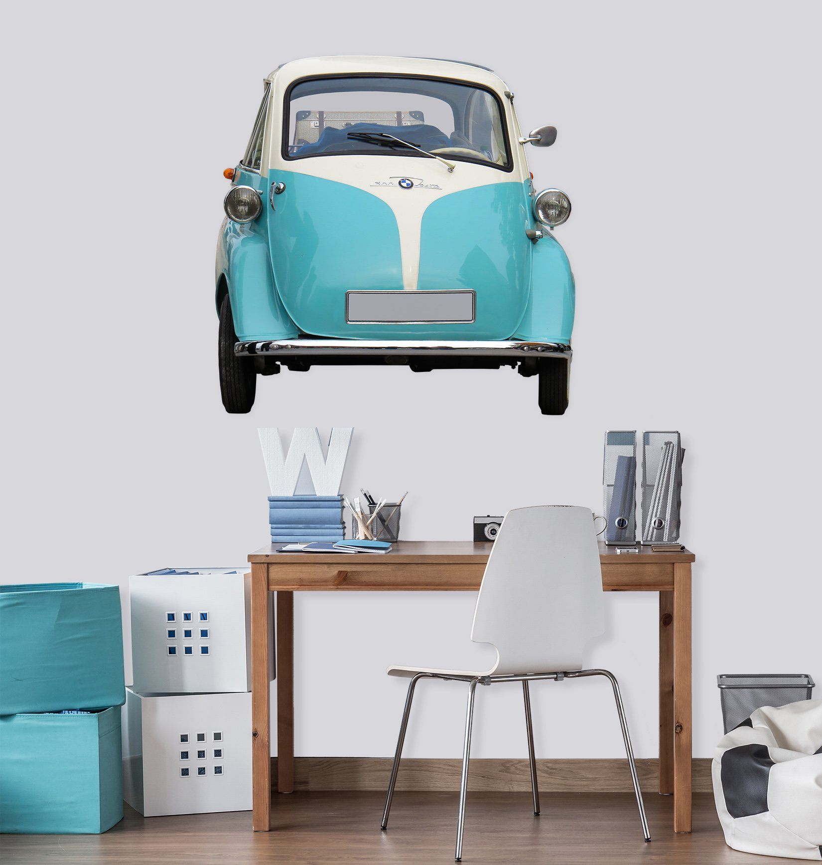 3D Traffic Blue 0243 Vehicles Wallpaper AJ Wallpaper