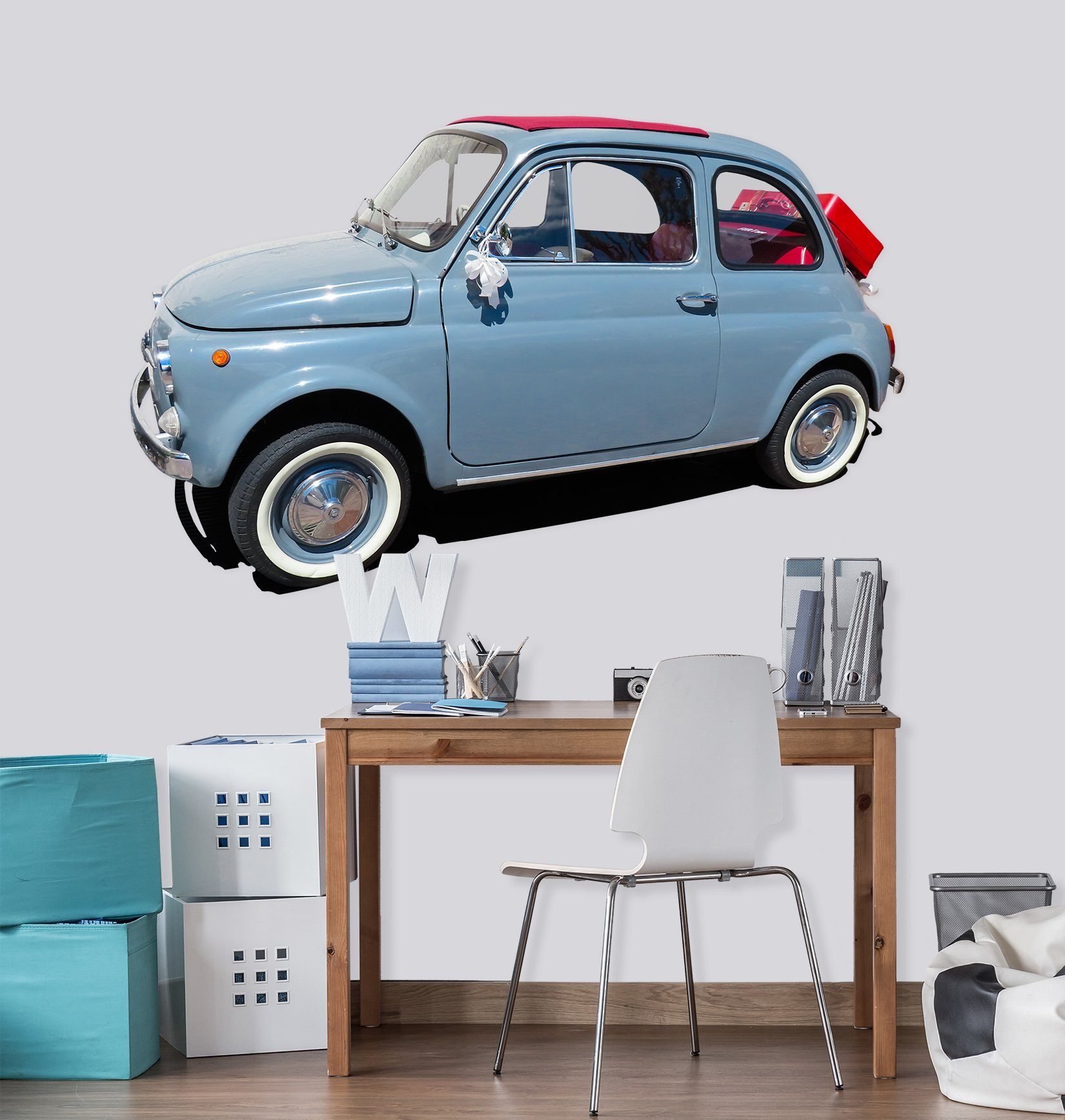 3D Transport Blue 0250 Vehicles Wallpaper AJ Wallpaper