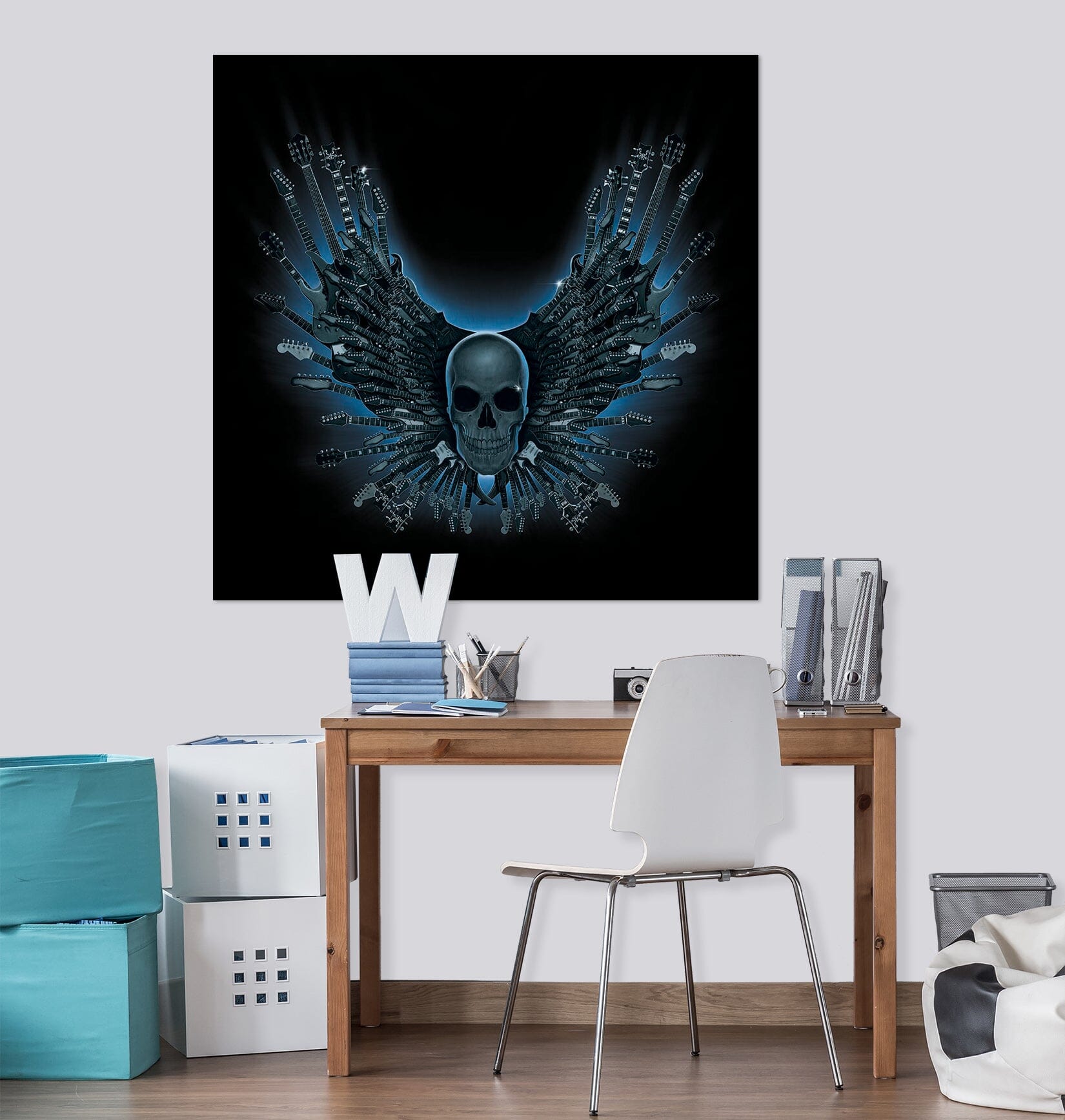 3D Skull Strings 073 Vincent Hie Wall Sticker Wallpaper AJ Wallpaper 2