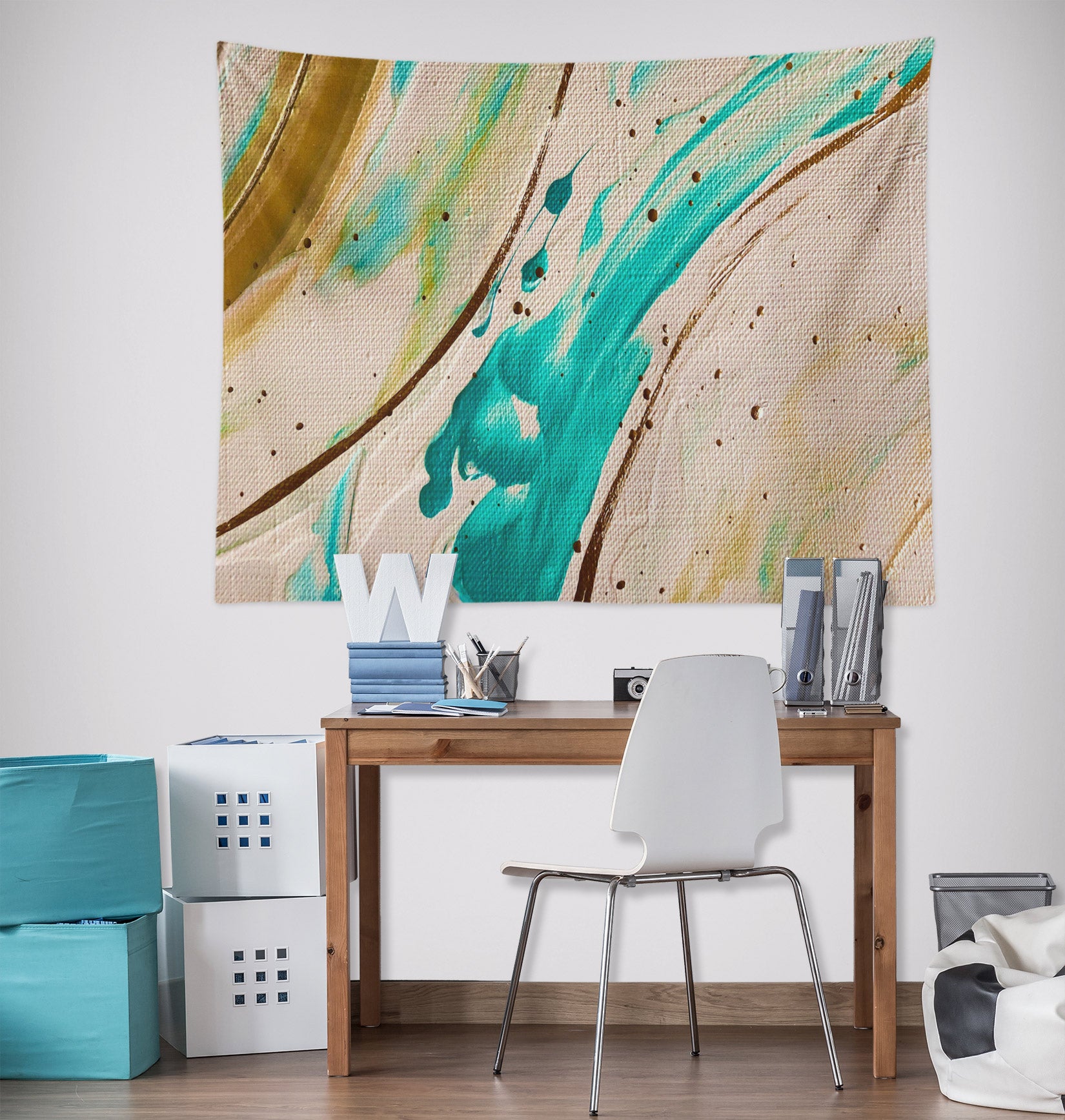 3D Green Doodle 3416 Skromova Marina Tapestry Hanging Cloth Hang