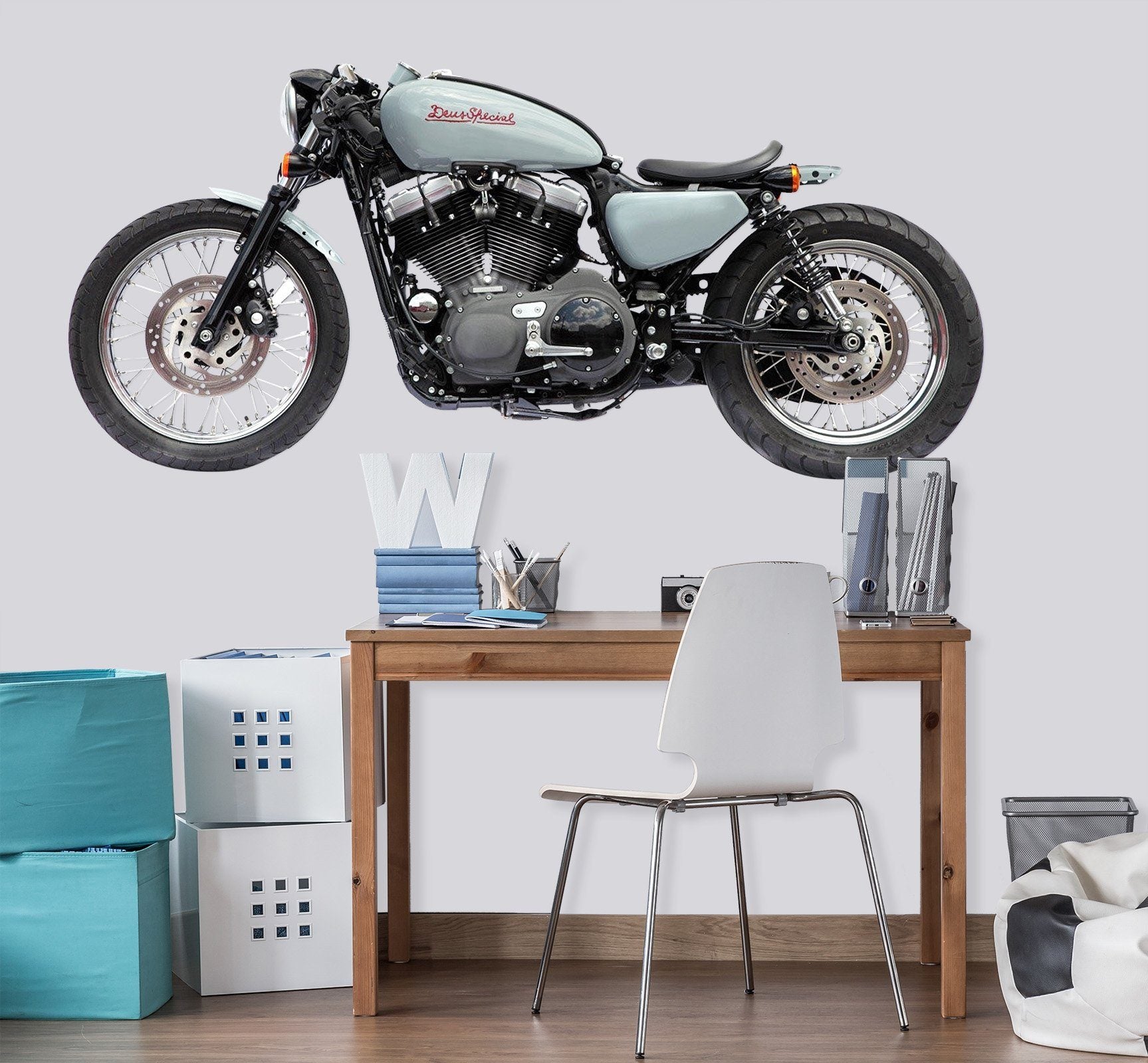 3D Retro Motorcycle 110 Vehicles Wallpaper AJ Wallpaper