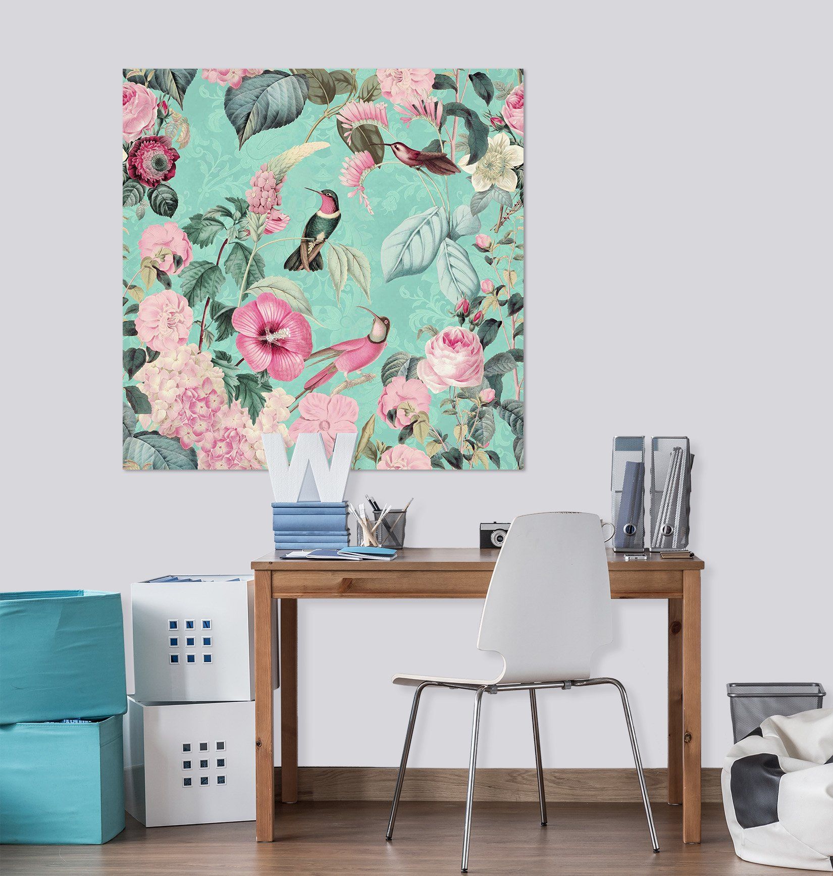 3D Bird Flowers 025 Andrea haase Wall Sticker Wallpaper AJ Wallpaper 2