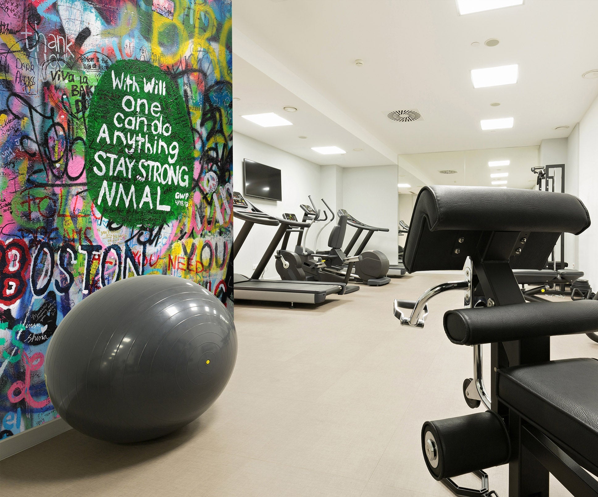 3D Fitness Letter 058 Wall Murals Wallpaper AJ Wallpaper 2