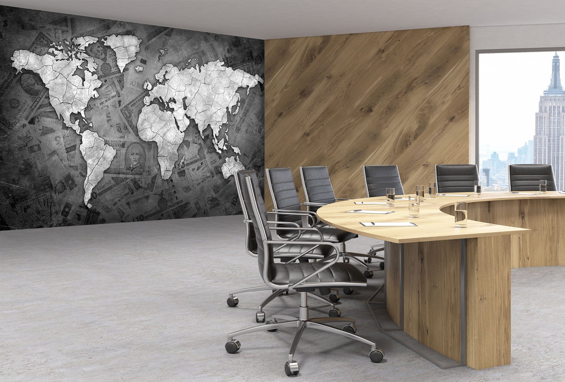 3D Modern Style 2009 World Map Wall Murals Wallpaper AJ Wallpaper 2