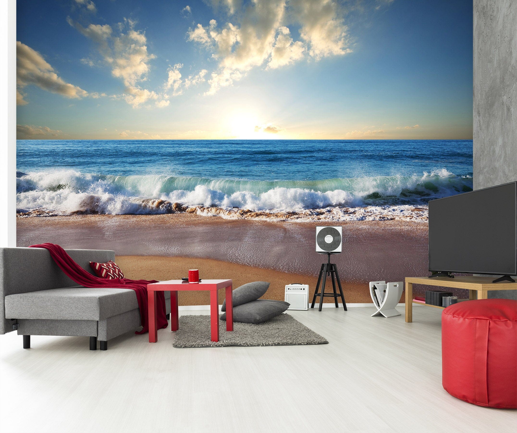 3D Ocean Beach 138 Wall Murals Wallpaper AJ Wallpaper 2