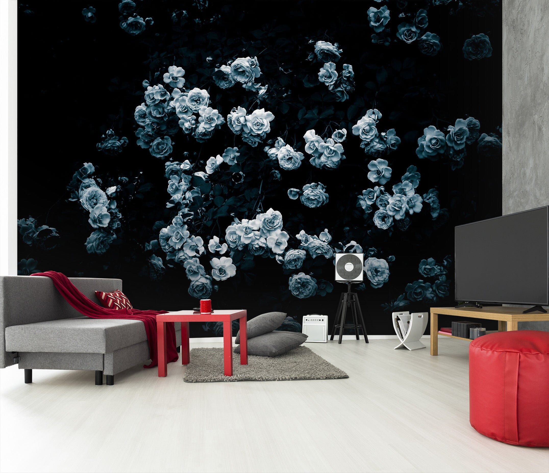 3D White Flowers 104 Noirblanc777 Wall Mural Wall Murals Wallpaper AJ Wallpaper 2