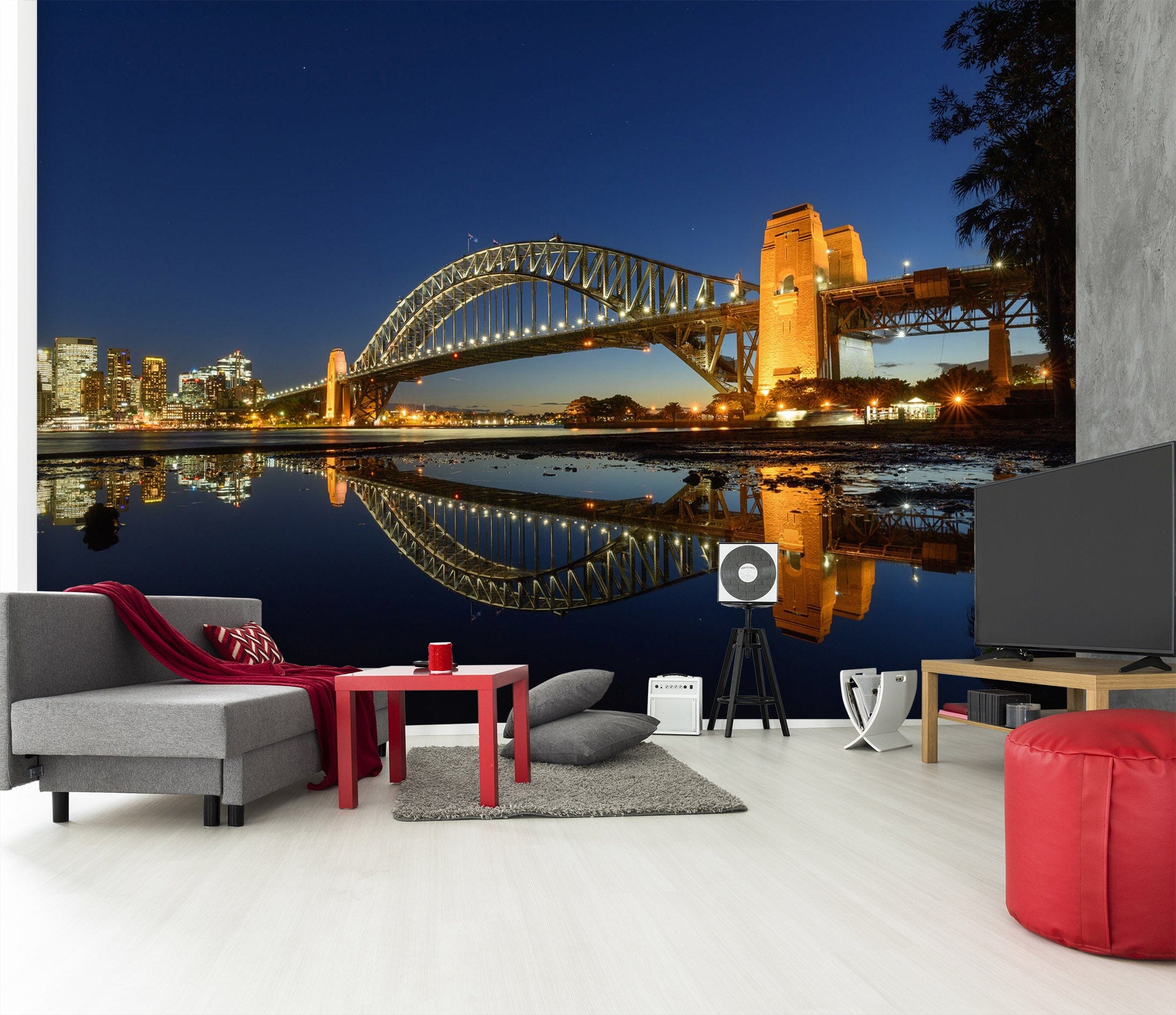 3D Night Bridge 1406 Wall Murals Wallpaper AJ Wallpaper 2