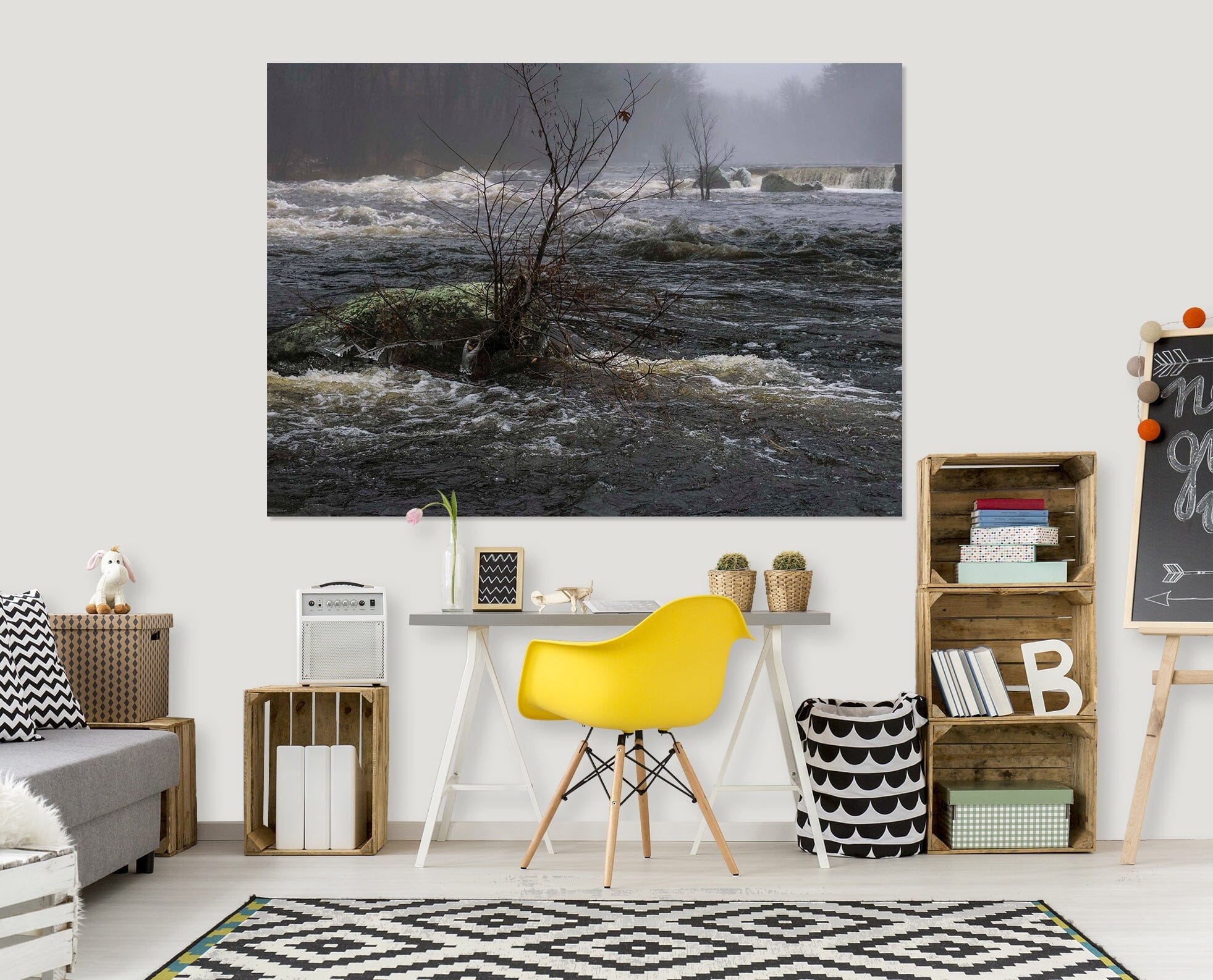 3D Misty River 113 Jerry LoFaro Wall Sticker Wallpaper AJ Wallpaper 2