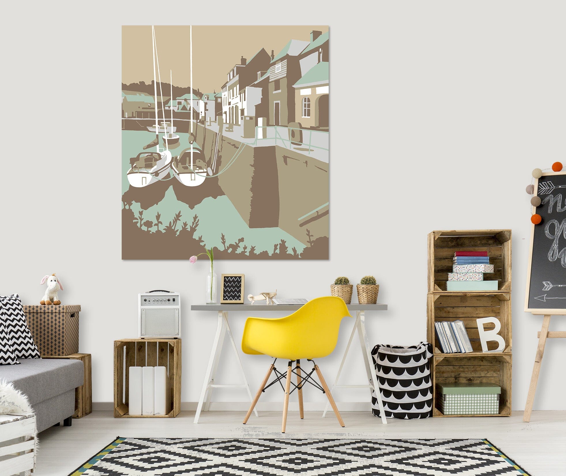 3D Padstow 015 Steve Read Wall Sticker Wallpaper AJ Wallpaper 2