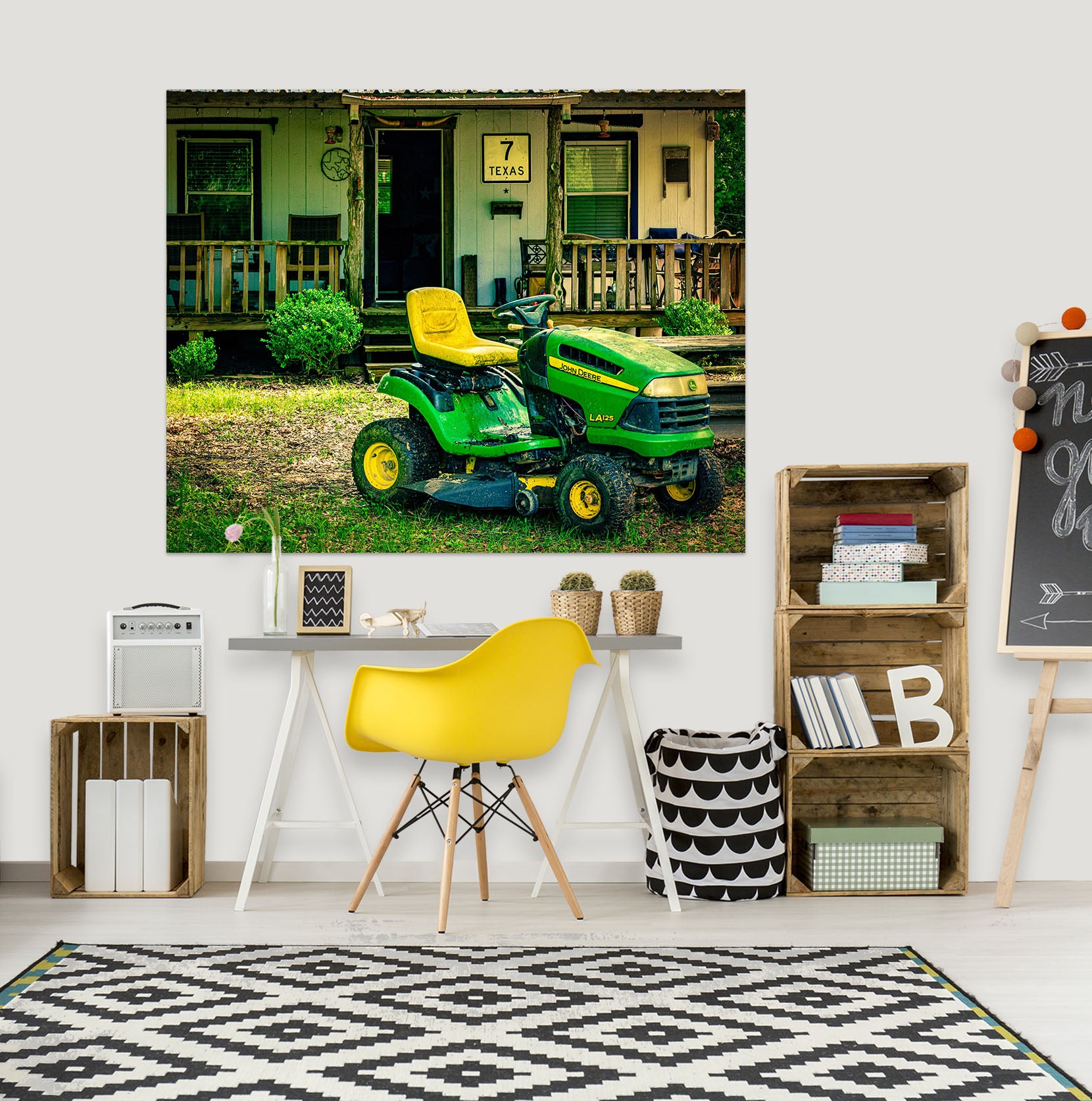 3D Green Car House 4022 Beth Sheridan Wall Sticker