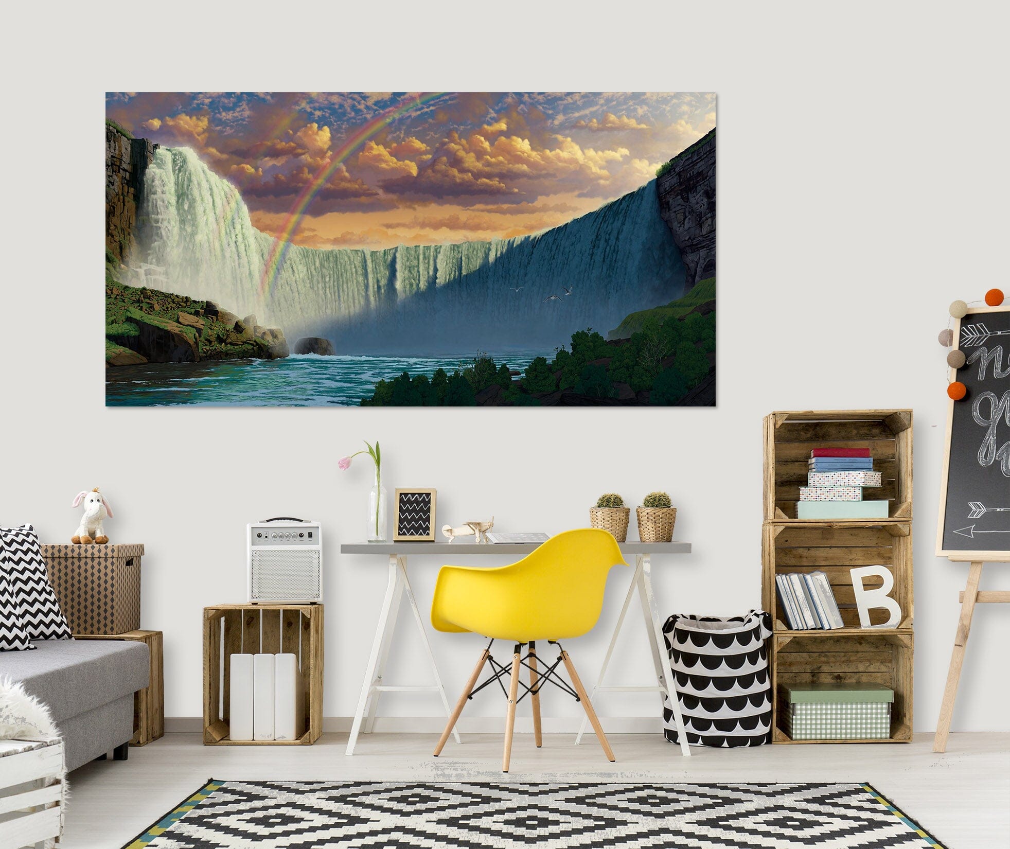 3D Niagara Falls 055 Vincent Hie Wall Sticker Wallpaper AJ Wallpaper 2