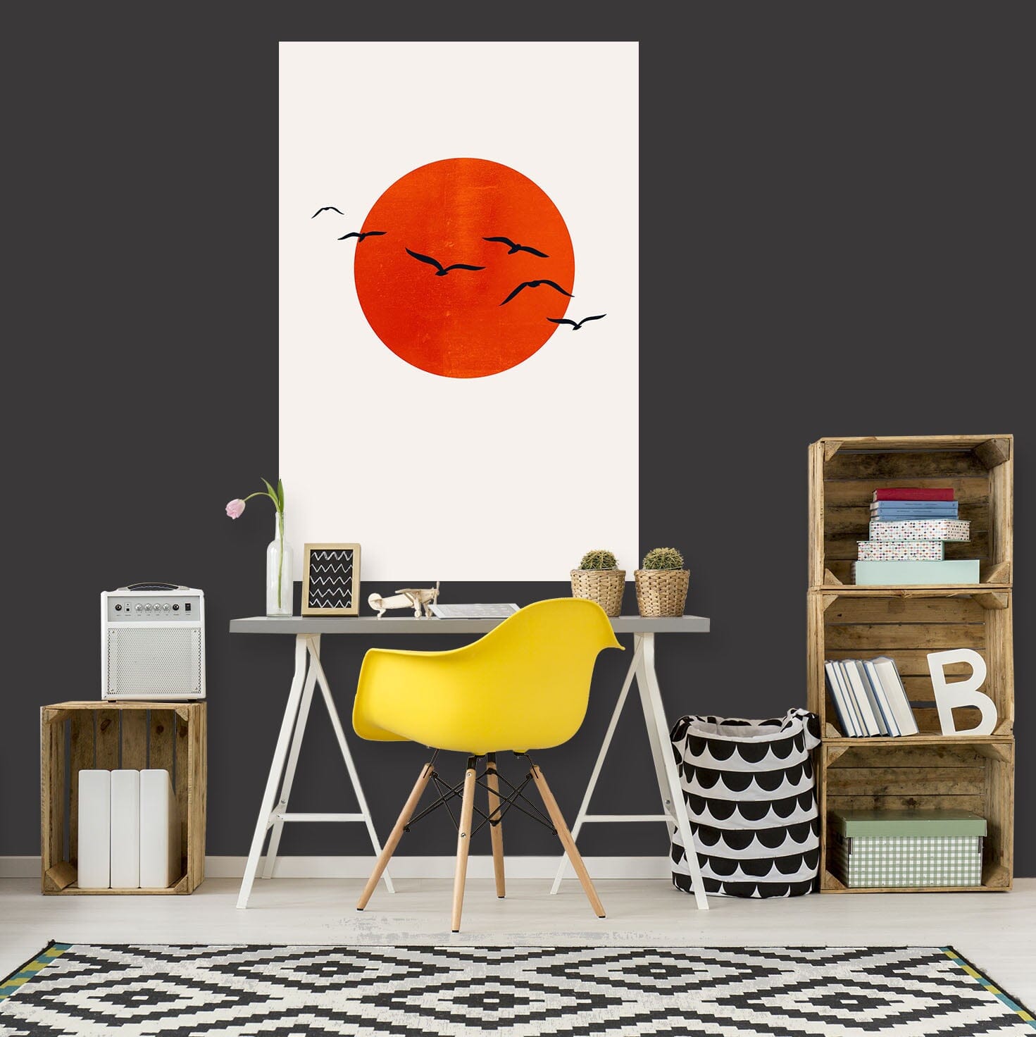 3D Red Sun 101 Boris Draschoff Wall Sticker Wallpaper AJ Wallpaper 2