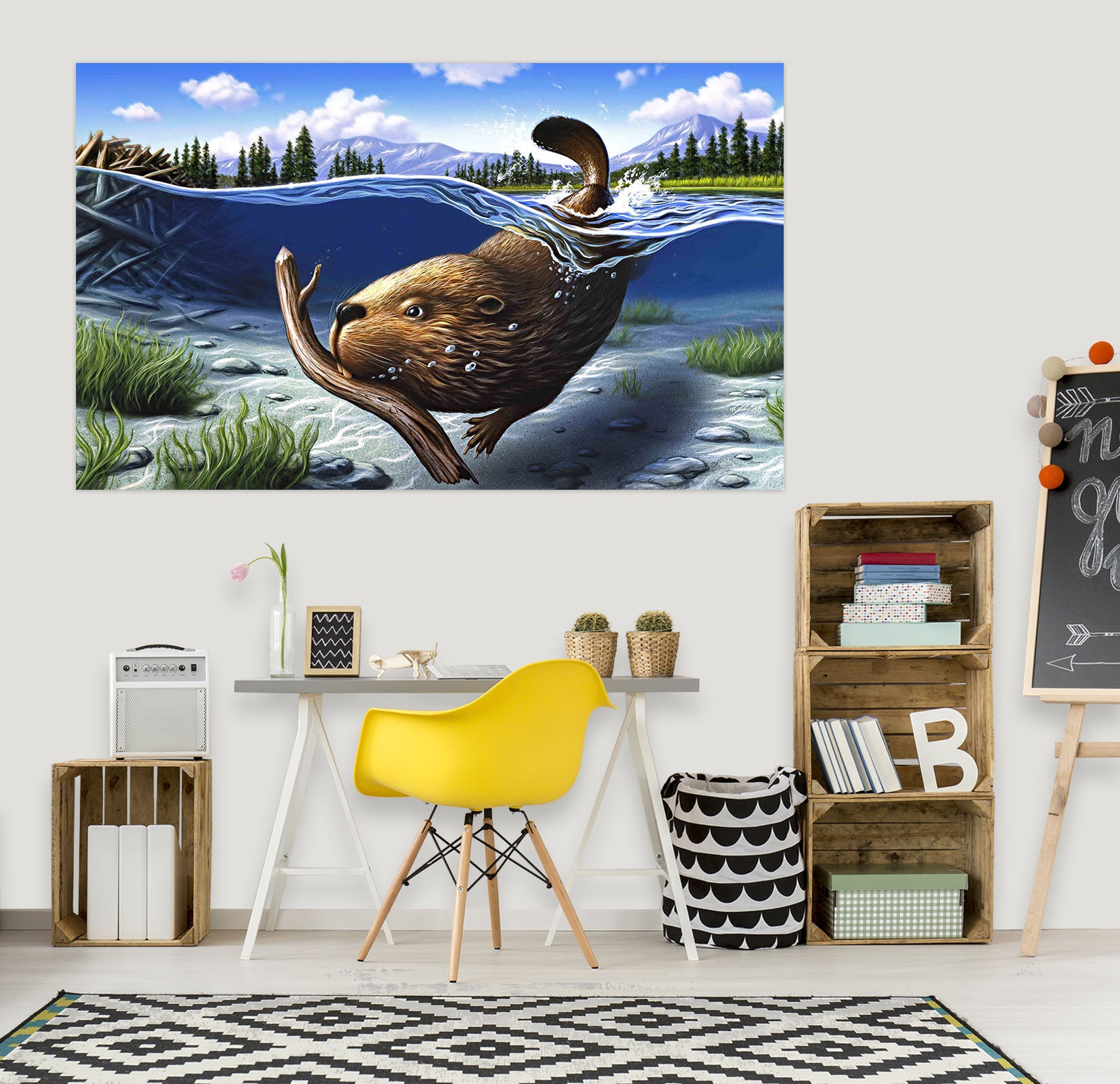3D Busy Beaver 85156 Jerry LoFaro Wall Sticker