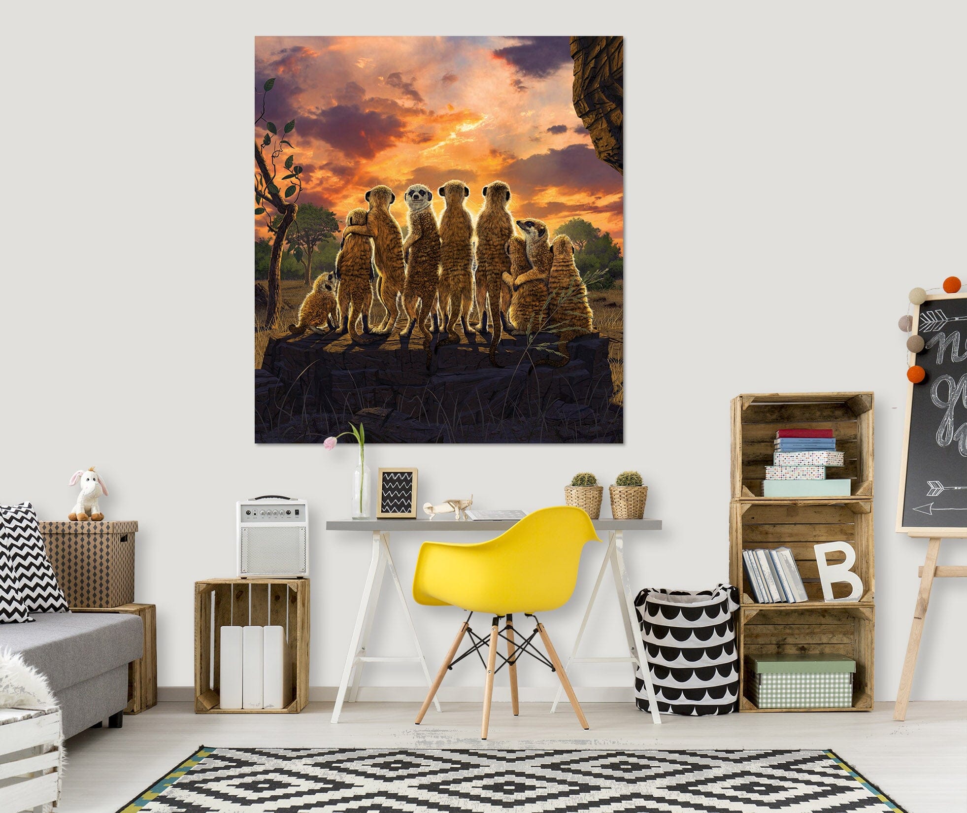 3D Meerkats Def 052 Vincent Hie Wall Sticker Wallpaper AJ Wallpaper 2