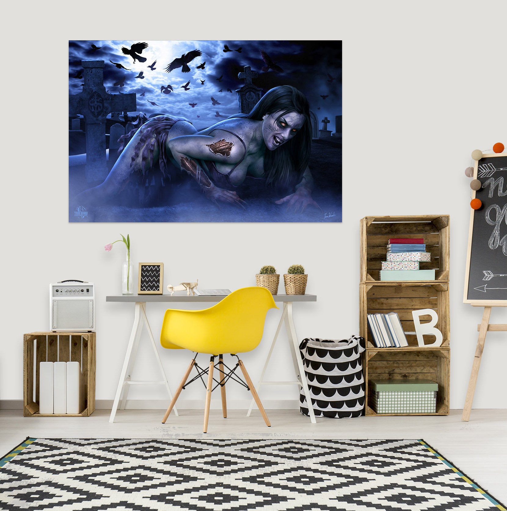 3D Beauty Night 5104 Tom Wood Wall Sticker