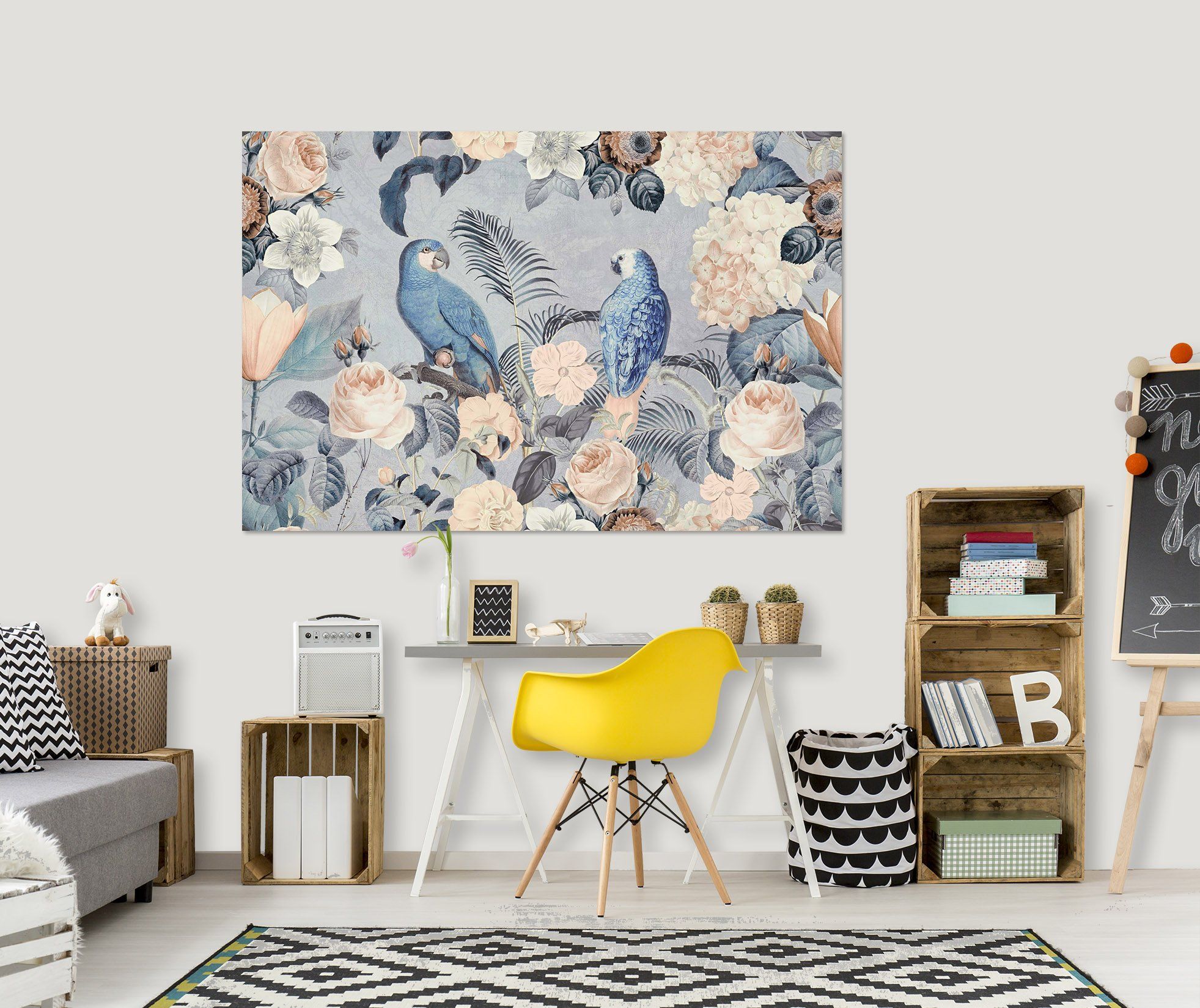 3D Bird Flowers 032 Andrea haase Wall Sticker Wallpaper AJ Wallpaper 2