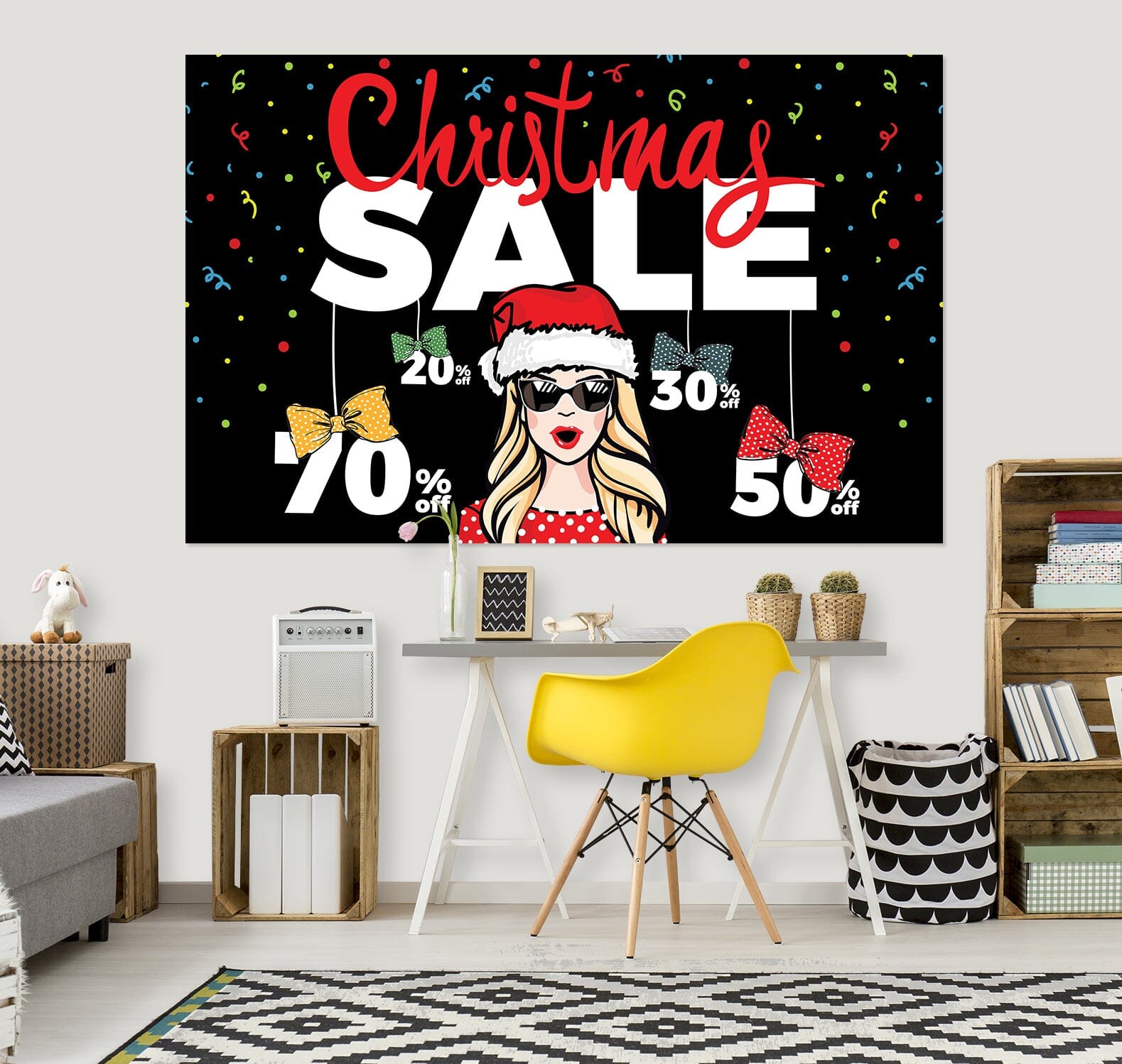 3D Sunglasses Bow Woman 1035 Wall Sticker Wallpaper AJ Wallpaper 2