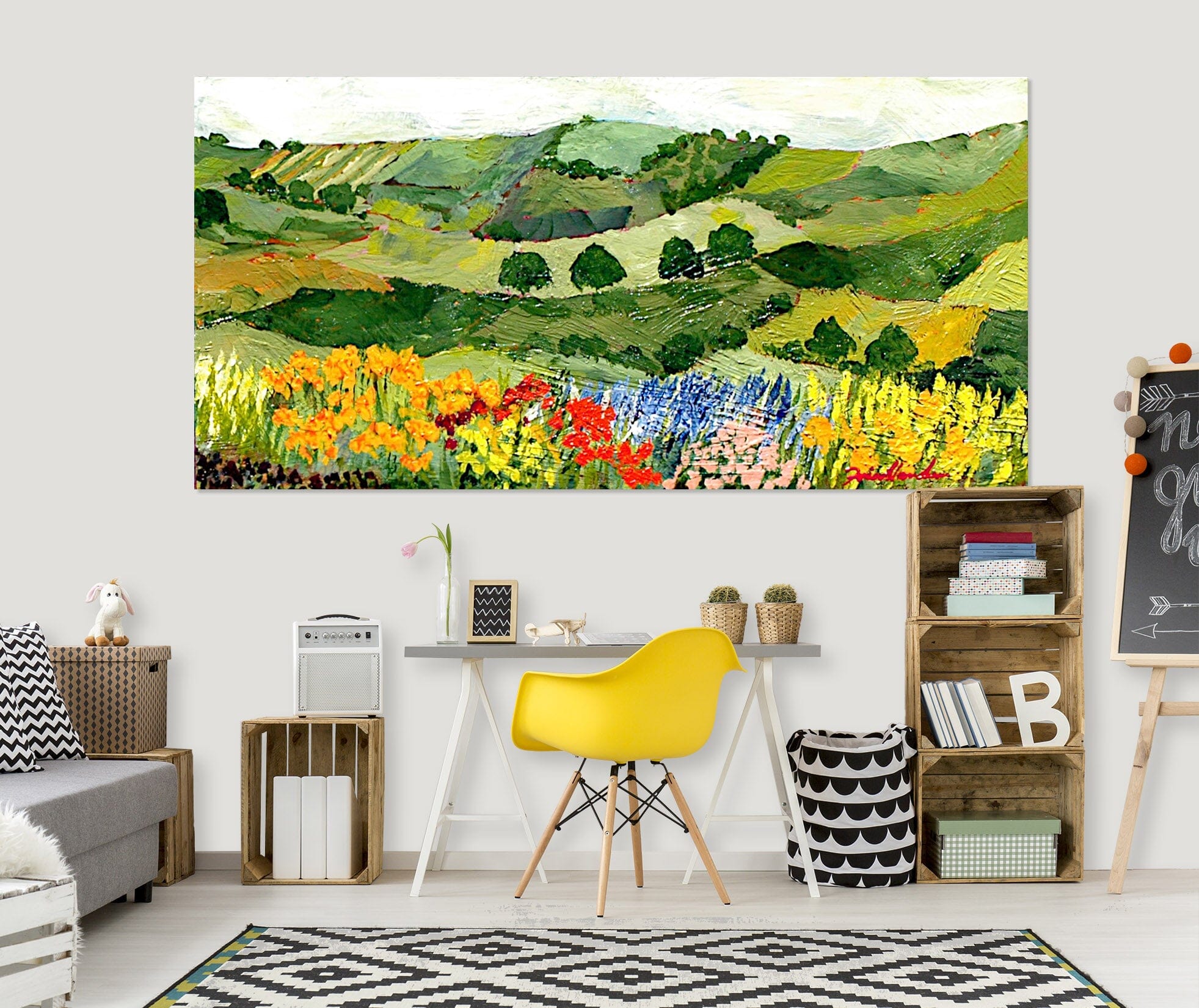 3D Colored Field 129 Allan P. Friedlander Wall Sticker Wallpaper AJ Wallpaper 2