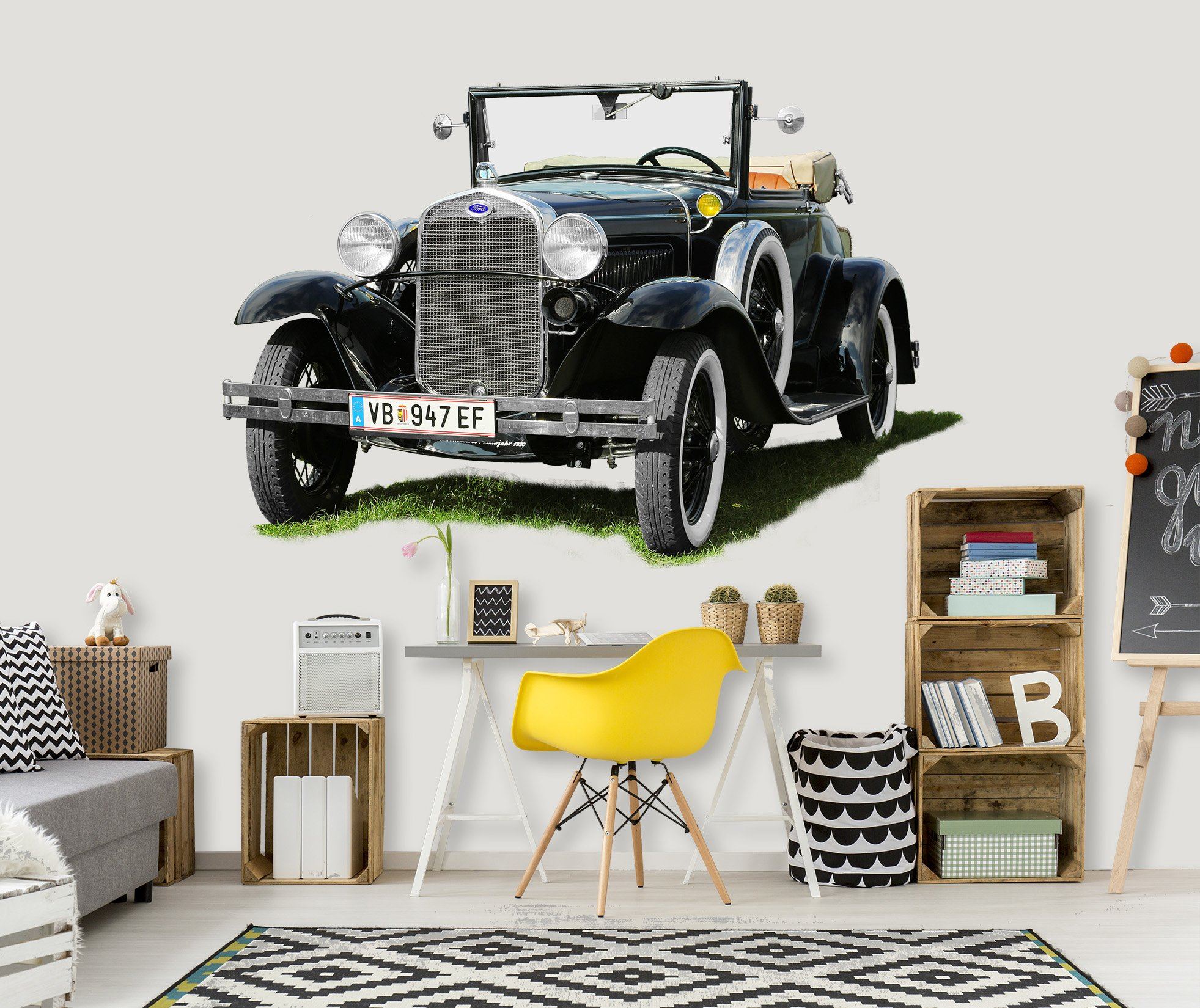 3D BLACK FORD 0167 Vehicles Wallpaper AJ Wallpaper