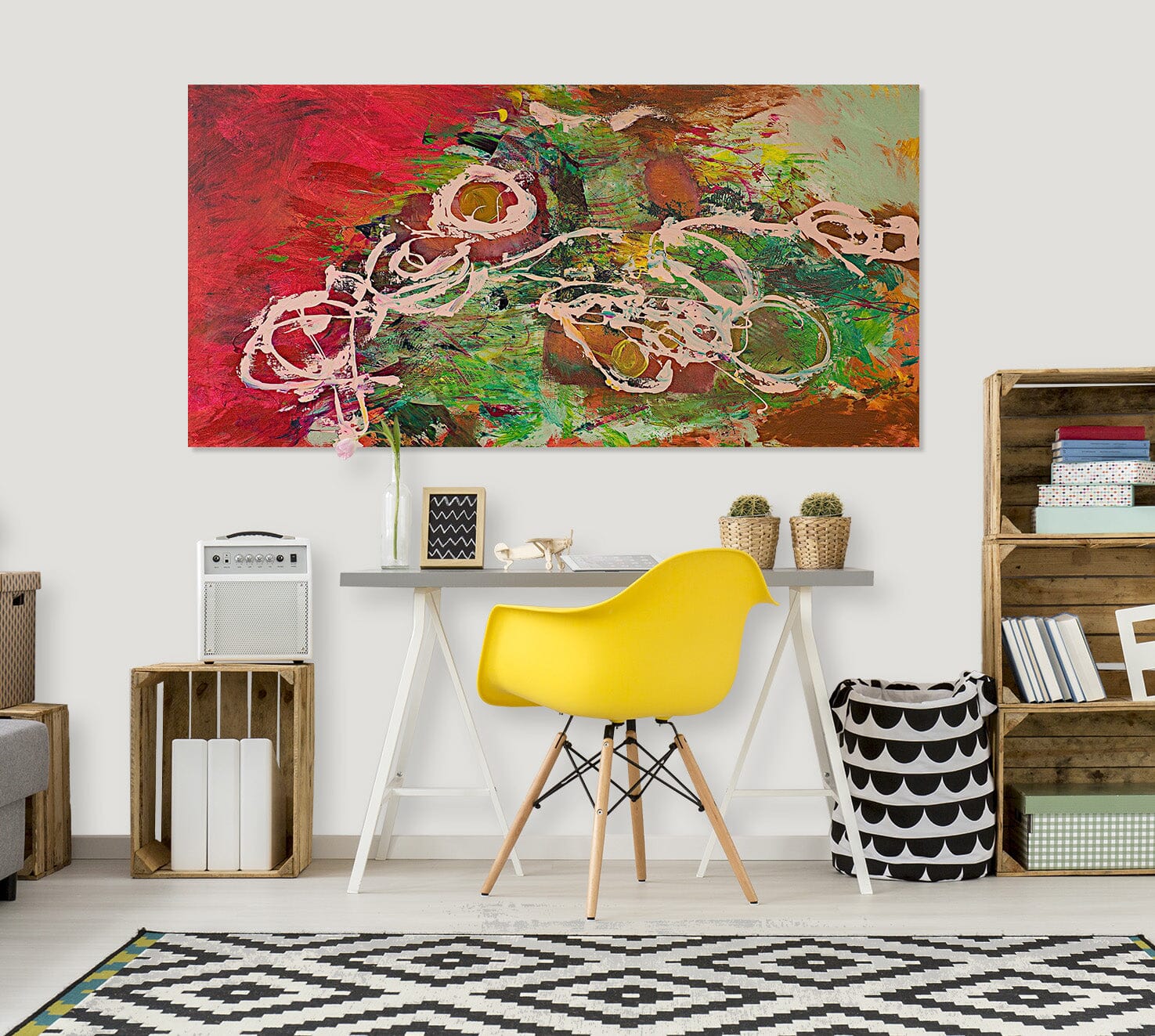 3D Painted Flowers 002 Allan P. Friedlander Wall Sticker Wallpaper AJ Wallpaper 2