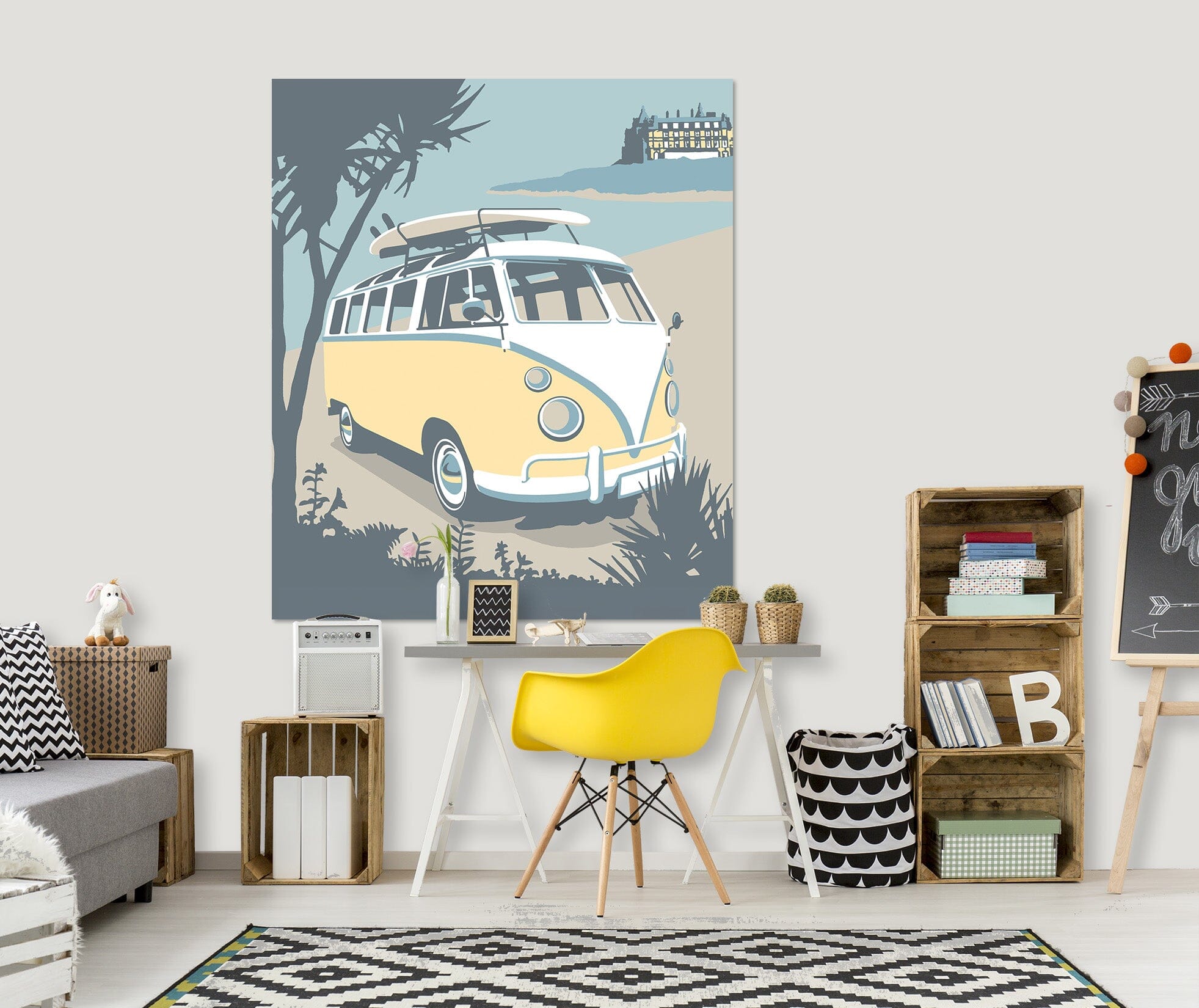 3D Newquay Camper 039 Steve Read Wall Sticker Wallpaper AJ Wallpaper 2