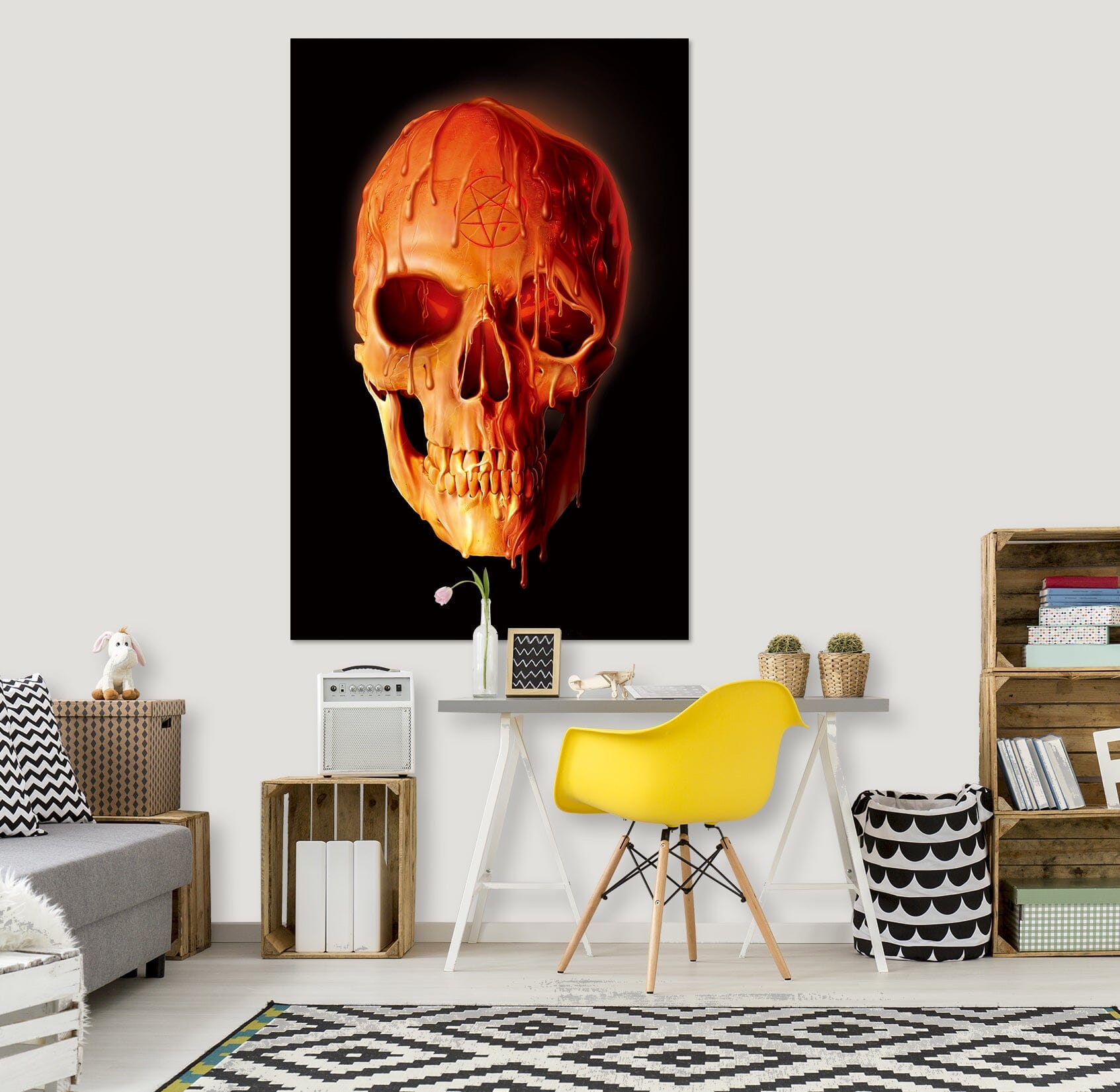 3D Wax Skull 091 Vincent Hie Wall Sticker Wallpaper AJ Wallpaper 2 