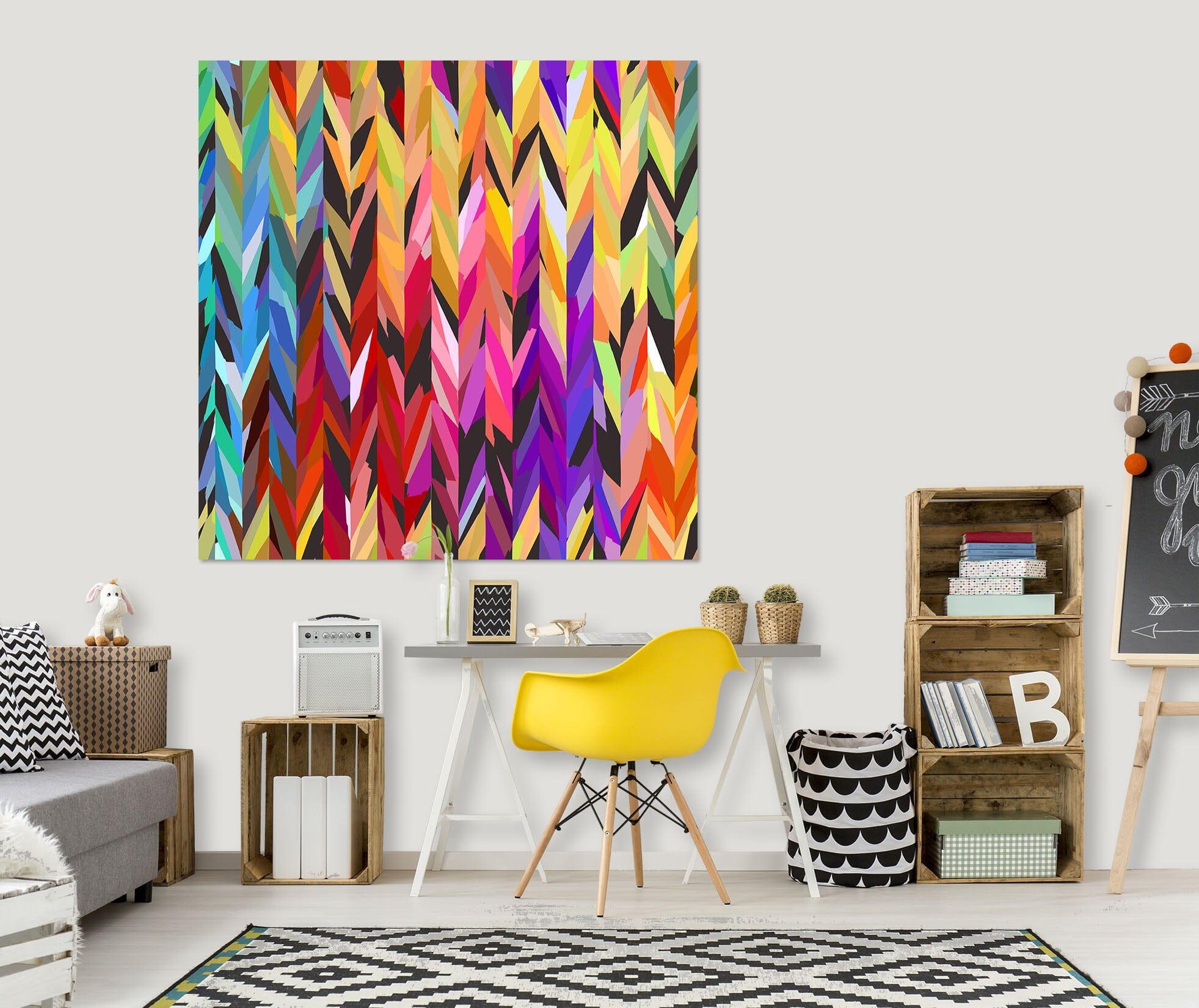 3D Color Origami 002 Shandra Smith Wall Sticker Wallpaper AJ Wallpaper 2