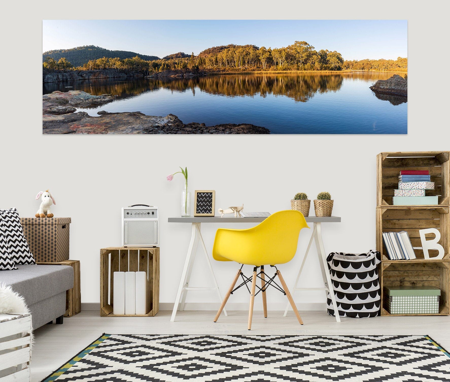 3D Yellow Mountain 1100 Wall Sticker Wallpaper AJ Wallpaper 2
