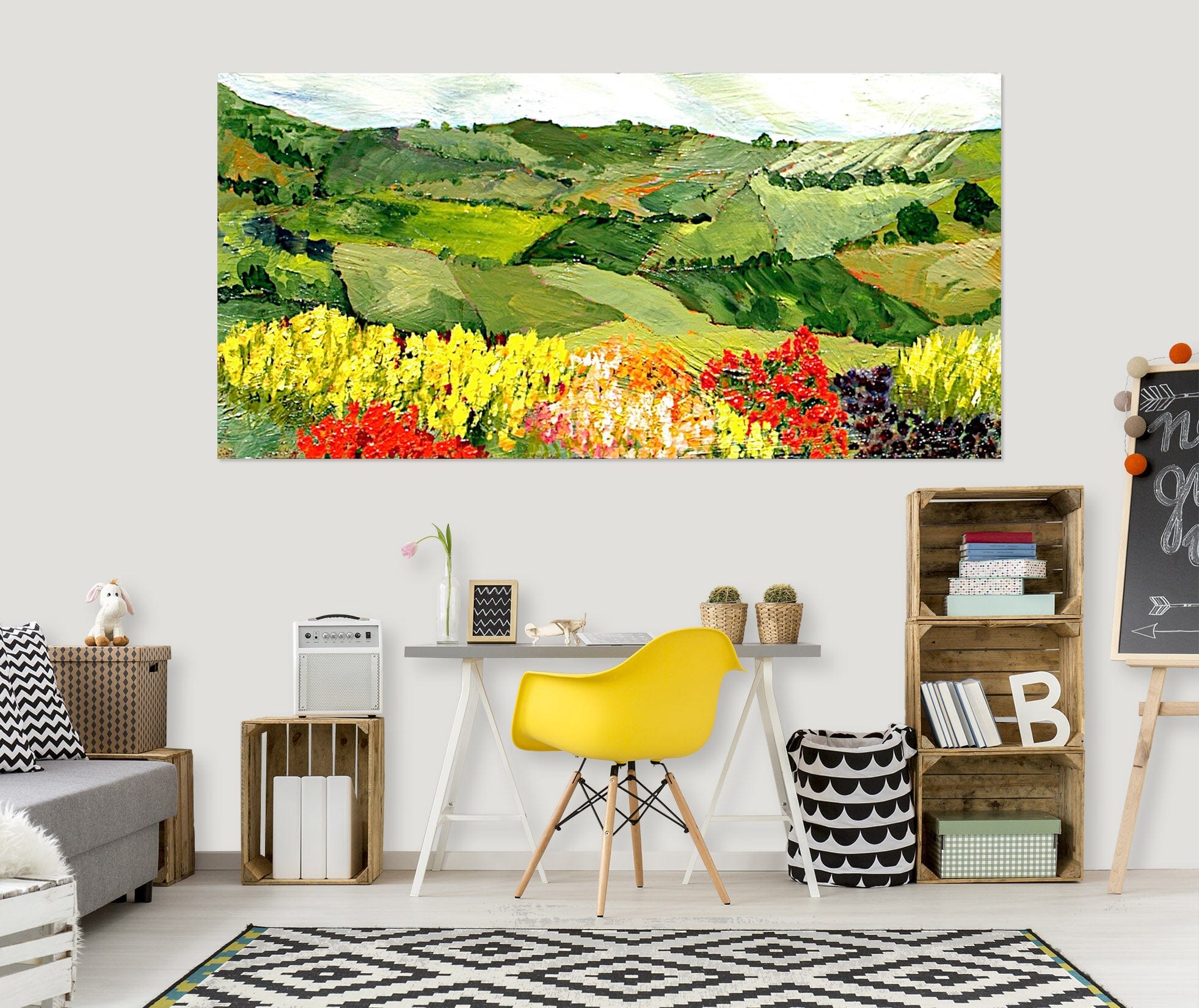 3D Colored Field 128 Allan P. Friedlander Wall Sticker Wallpaper AJ Wallpaper 2