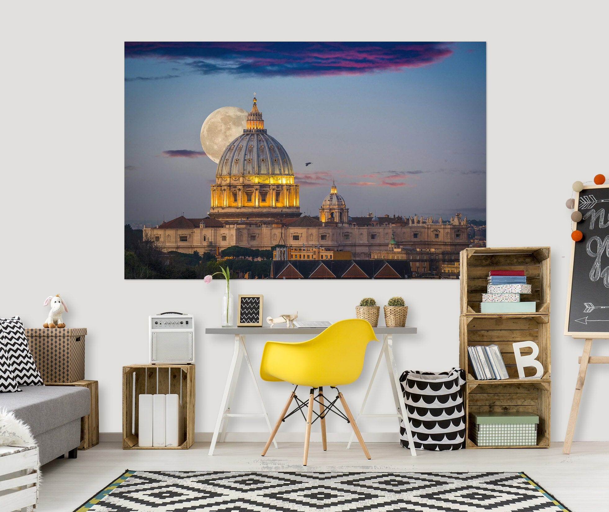 3D Sunrise Castle 167 Marco Carmassi Wall Sticker Wallpaper AJ Wallpaper 2