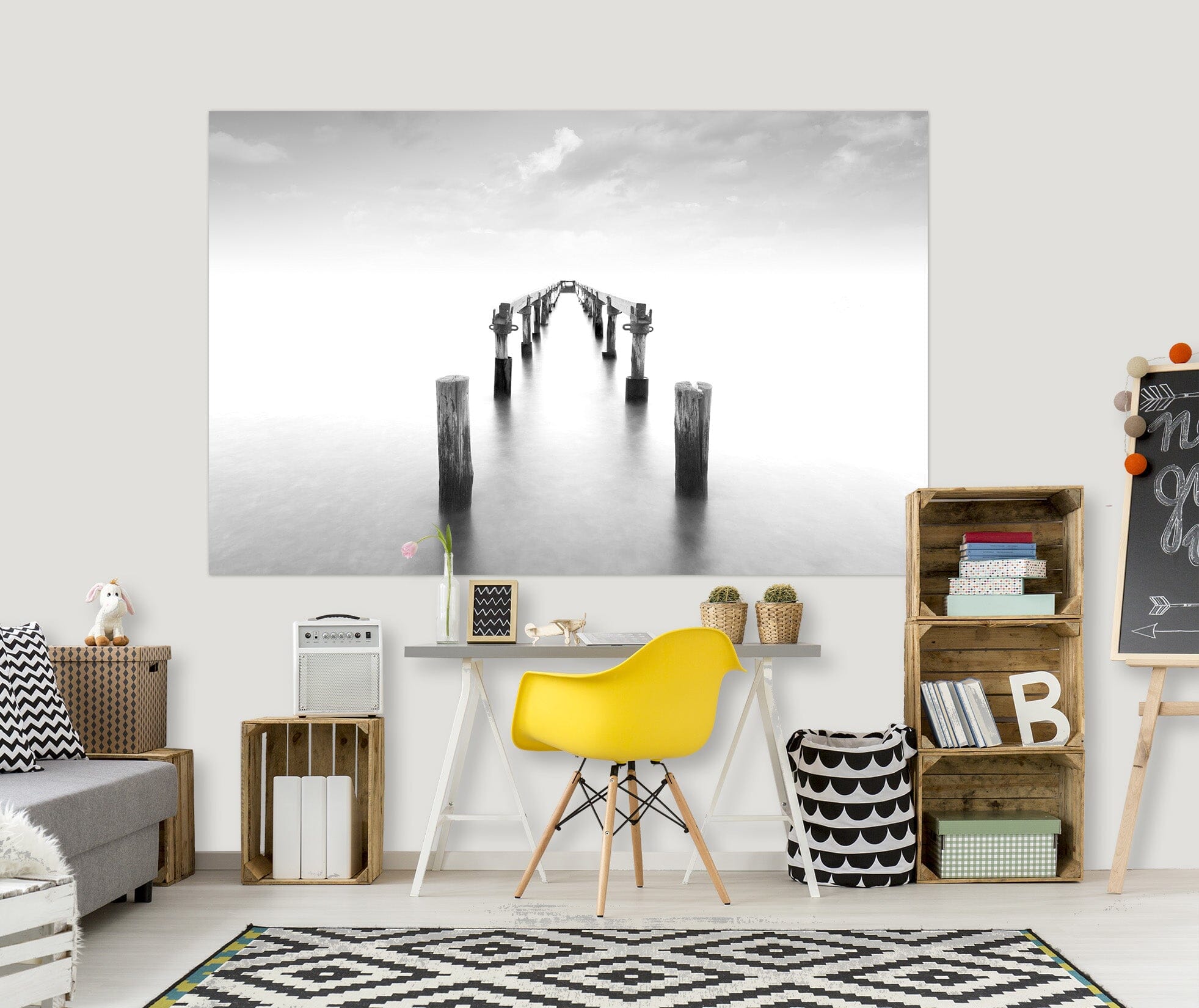 3D Broken Bridge 133 Marco Carmassi Wall Sticker Wallpaper AJ Wallpaper 2