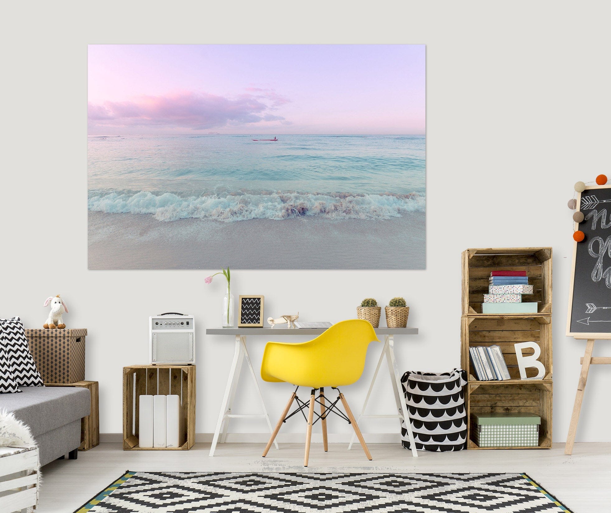 3D Purple Sky 024 Noirblanc777 Wall Sticker Wallpaper AJ Wallpaper 2