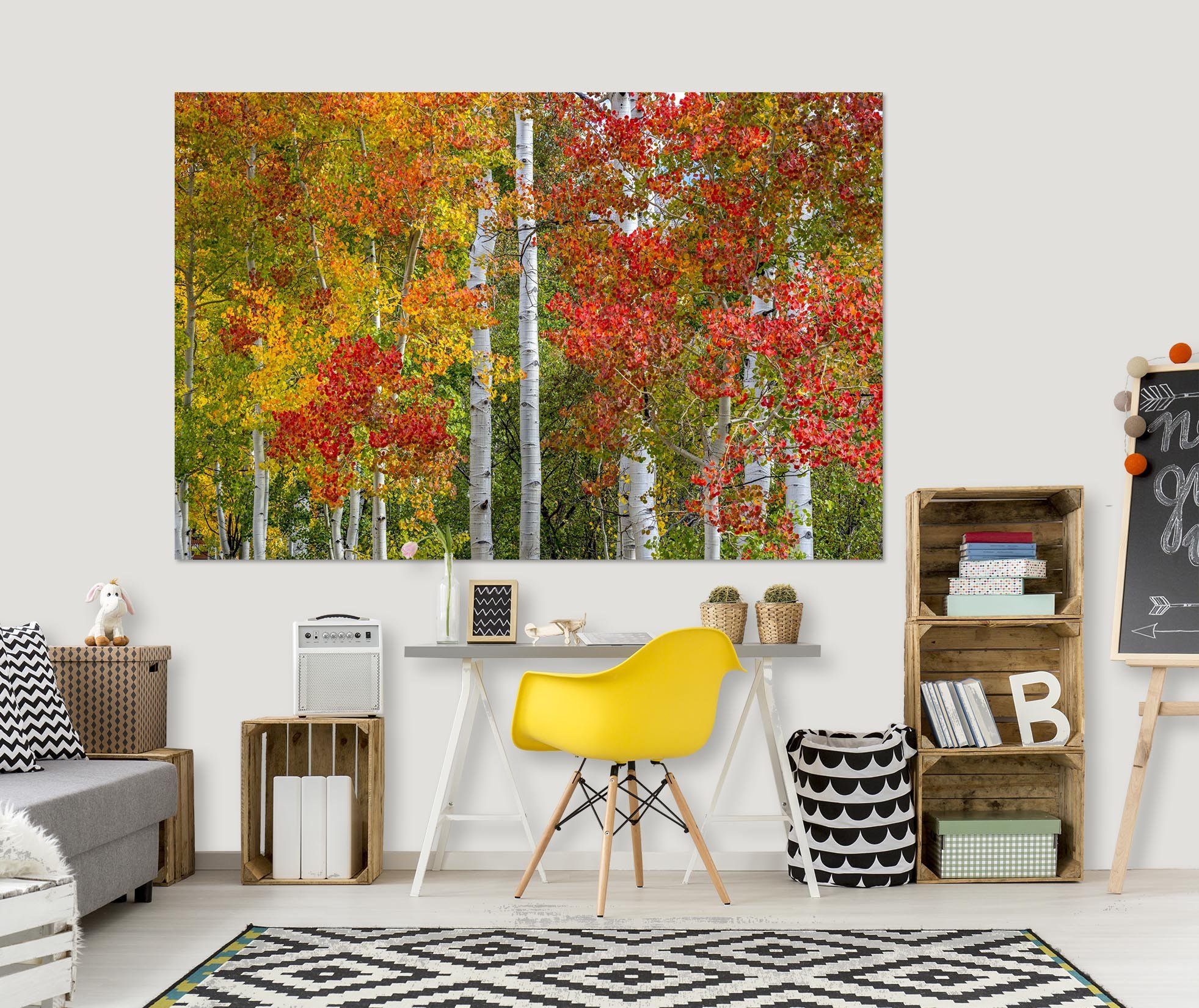 3D Autumn Maple Leaf 121 Marco Carmassi Wall Sticker Wallpaper AJ Wallpaper 2